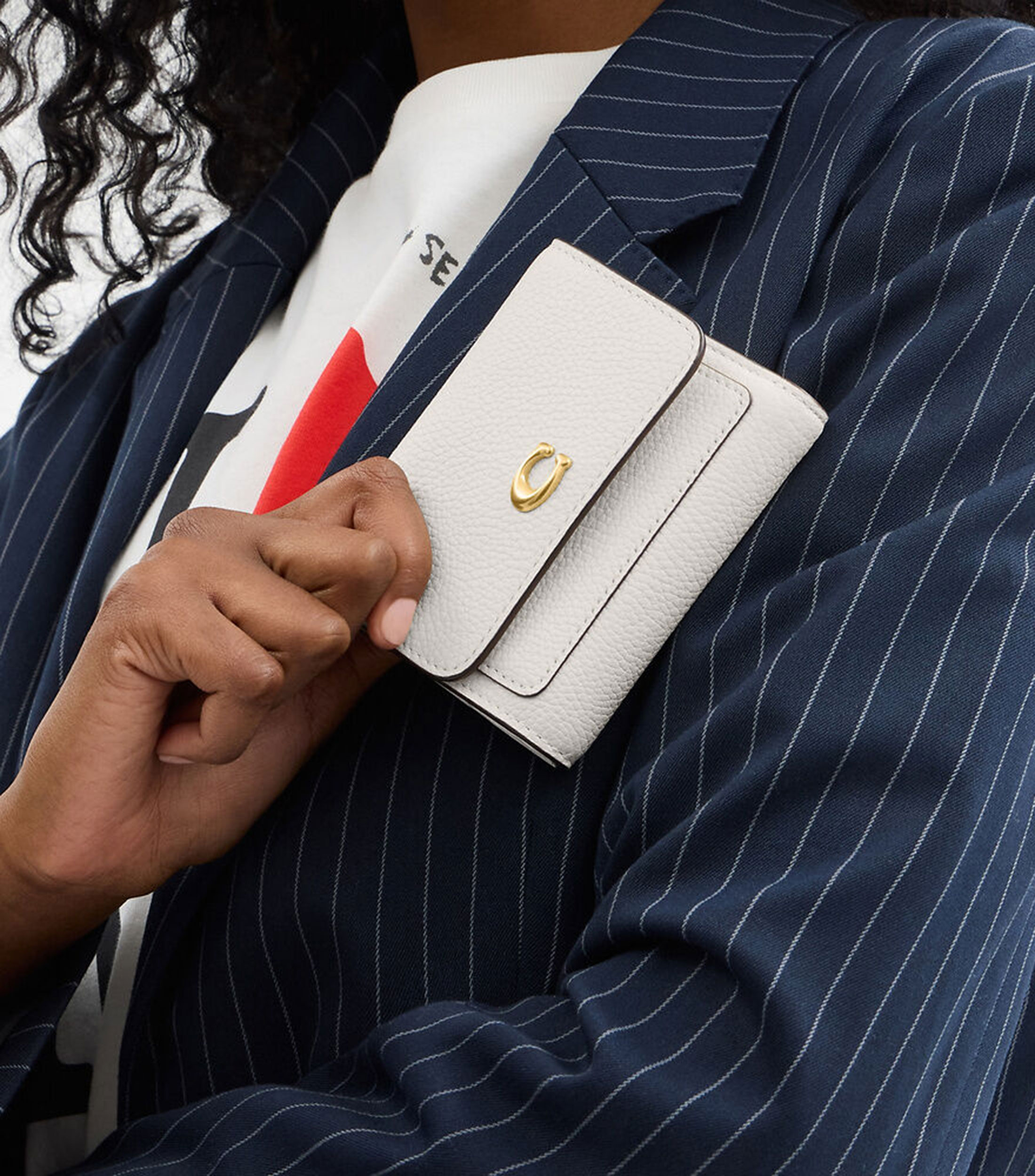 Cartera Mila en piel crema Mujer