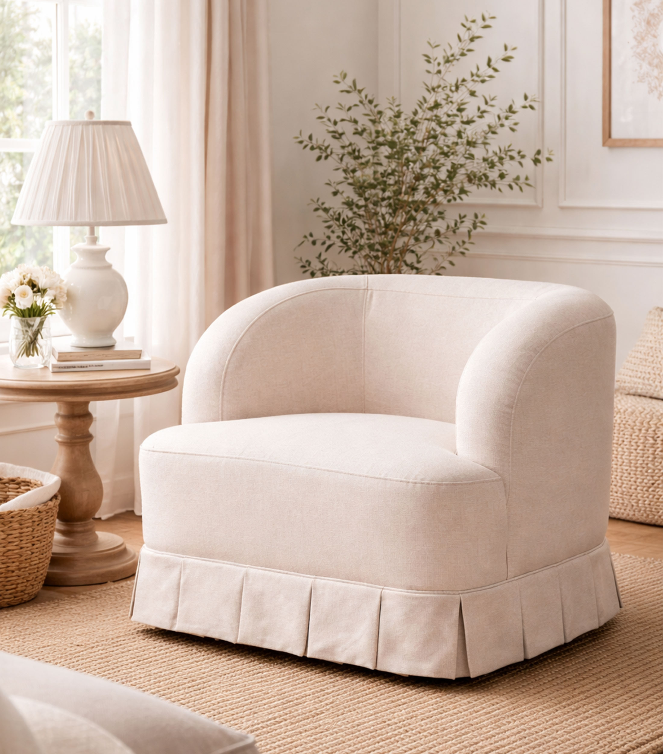 Sillón moderno con movimiento Maren beige