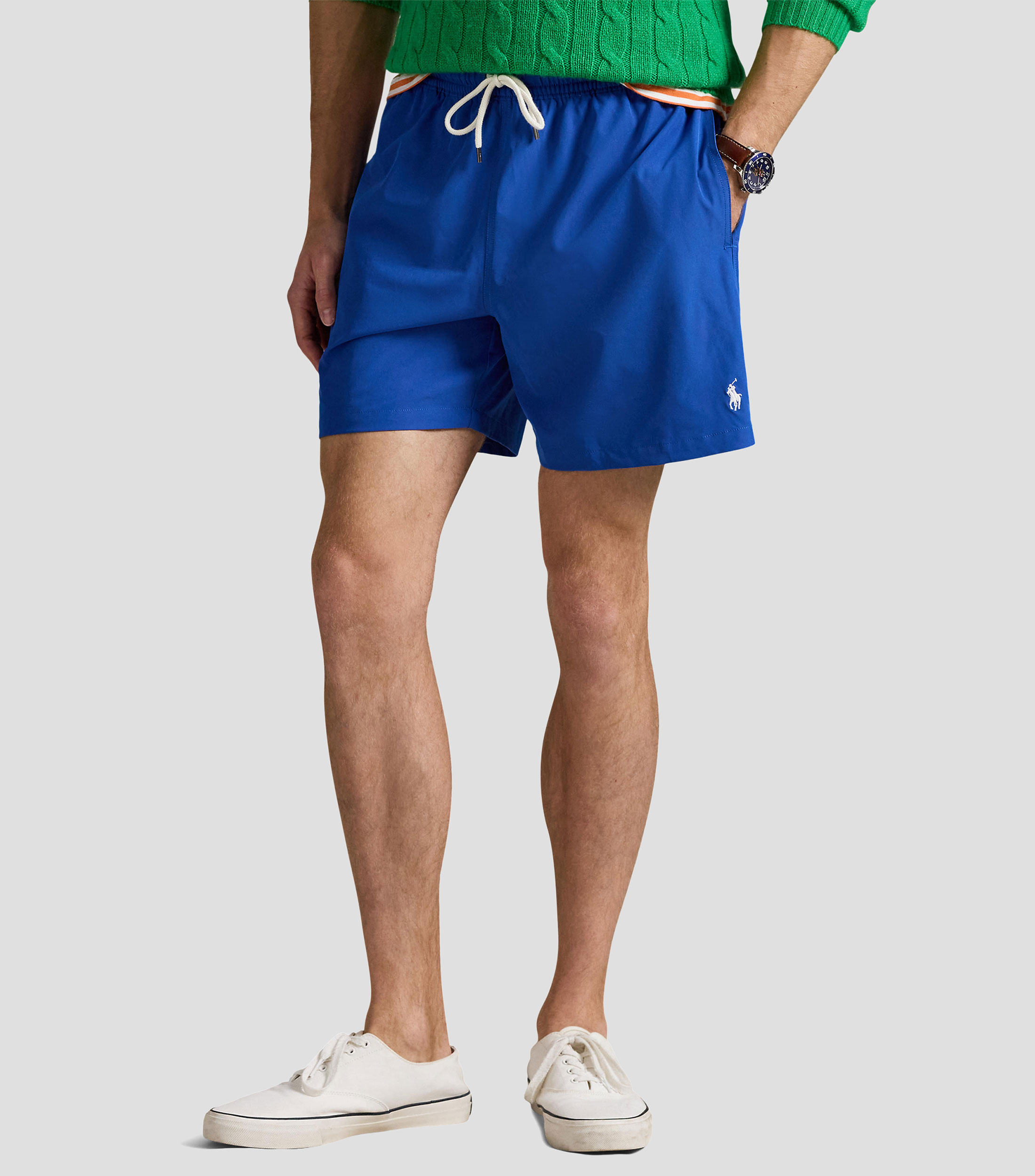 Traje de baño largo liso Hombre