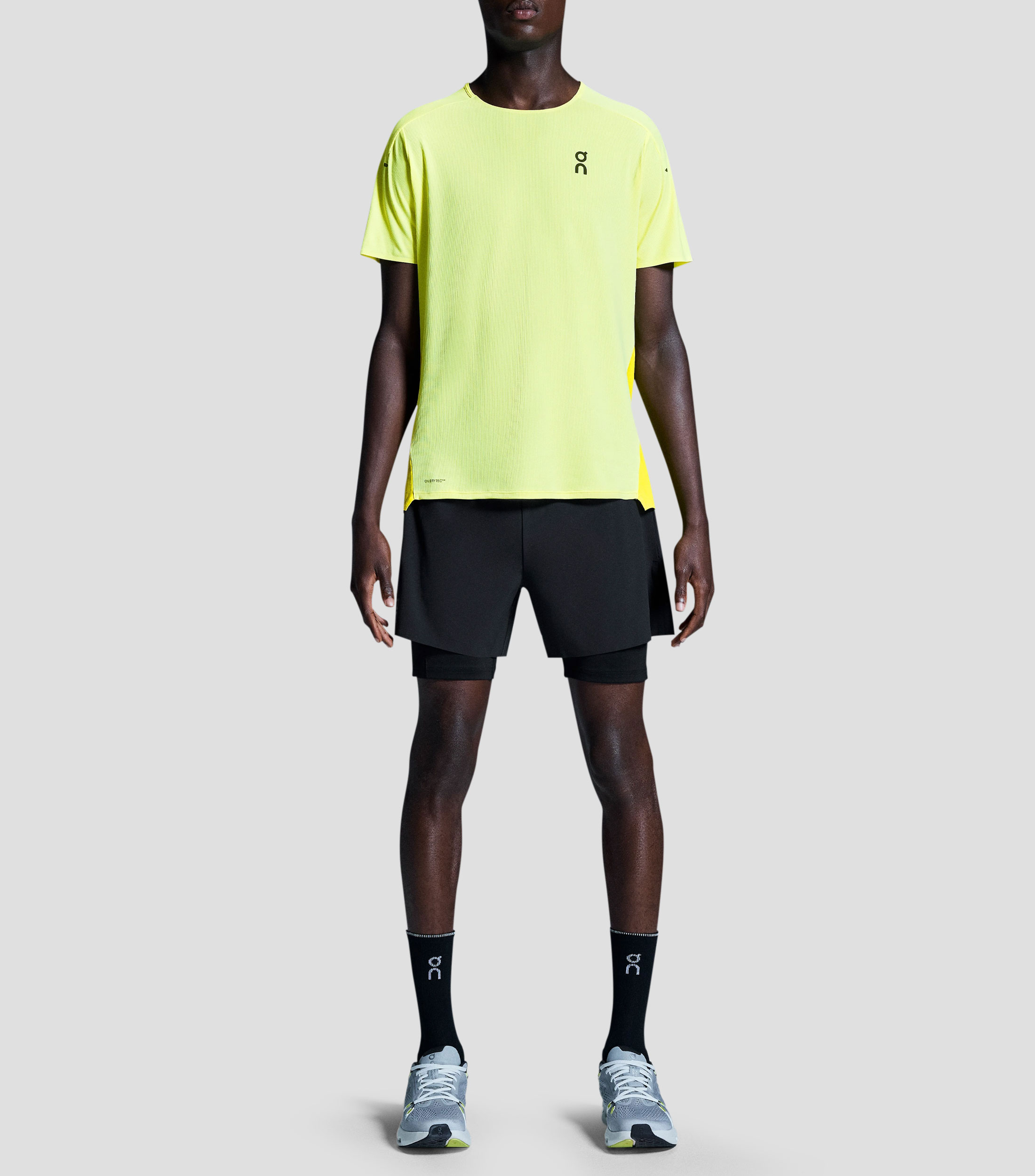 Short para correr liso Hombre