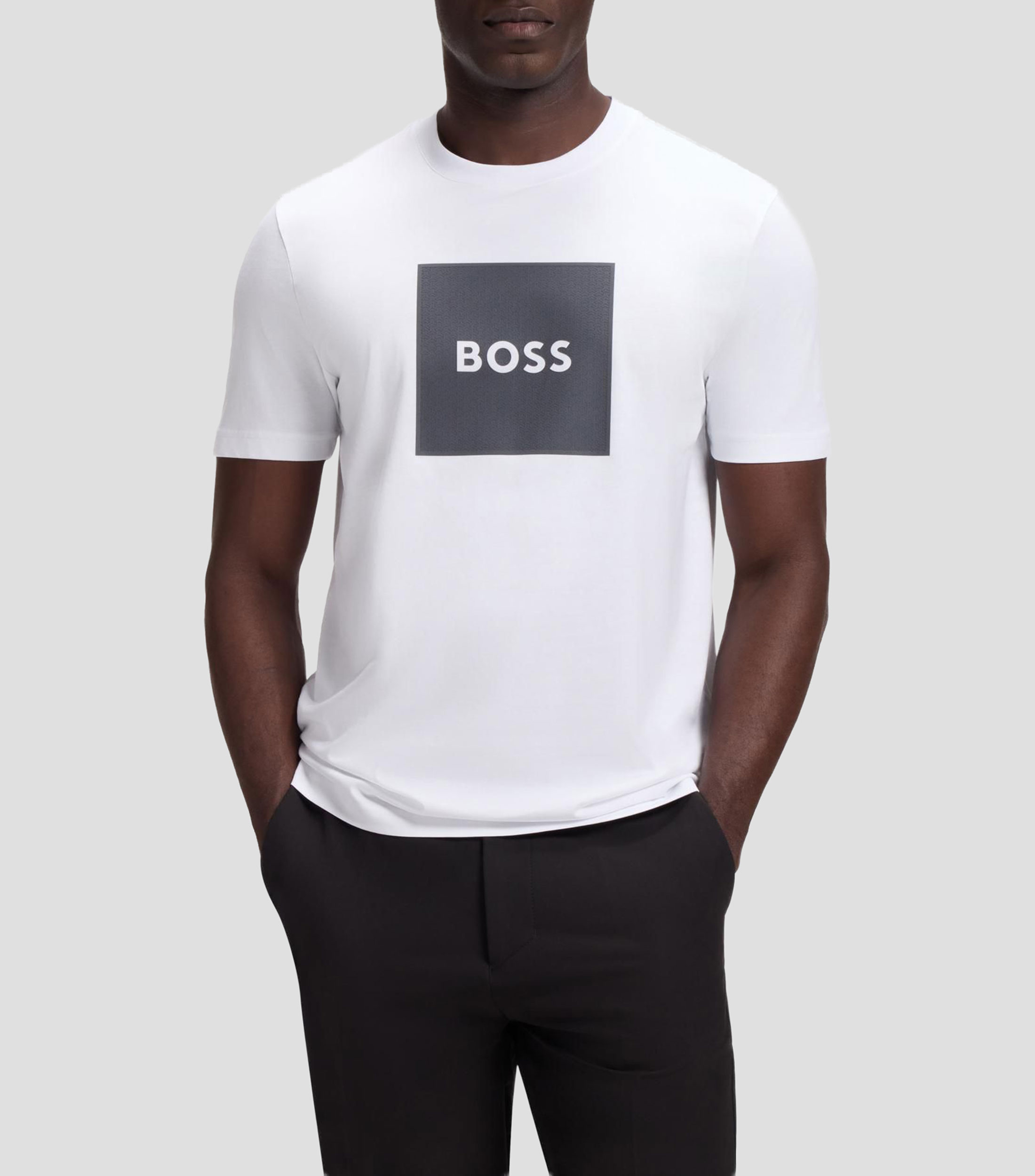 Playera de punto de algodón con logo estampado Hombre