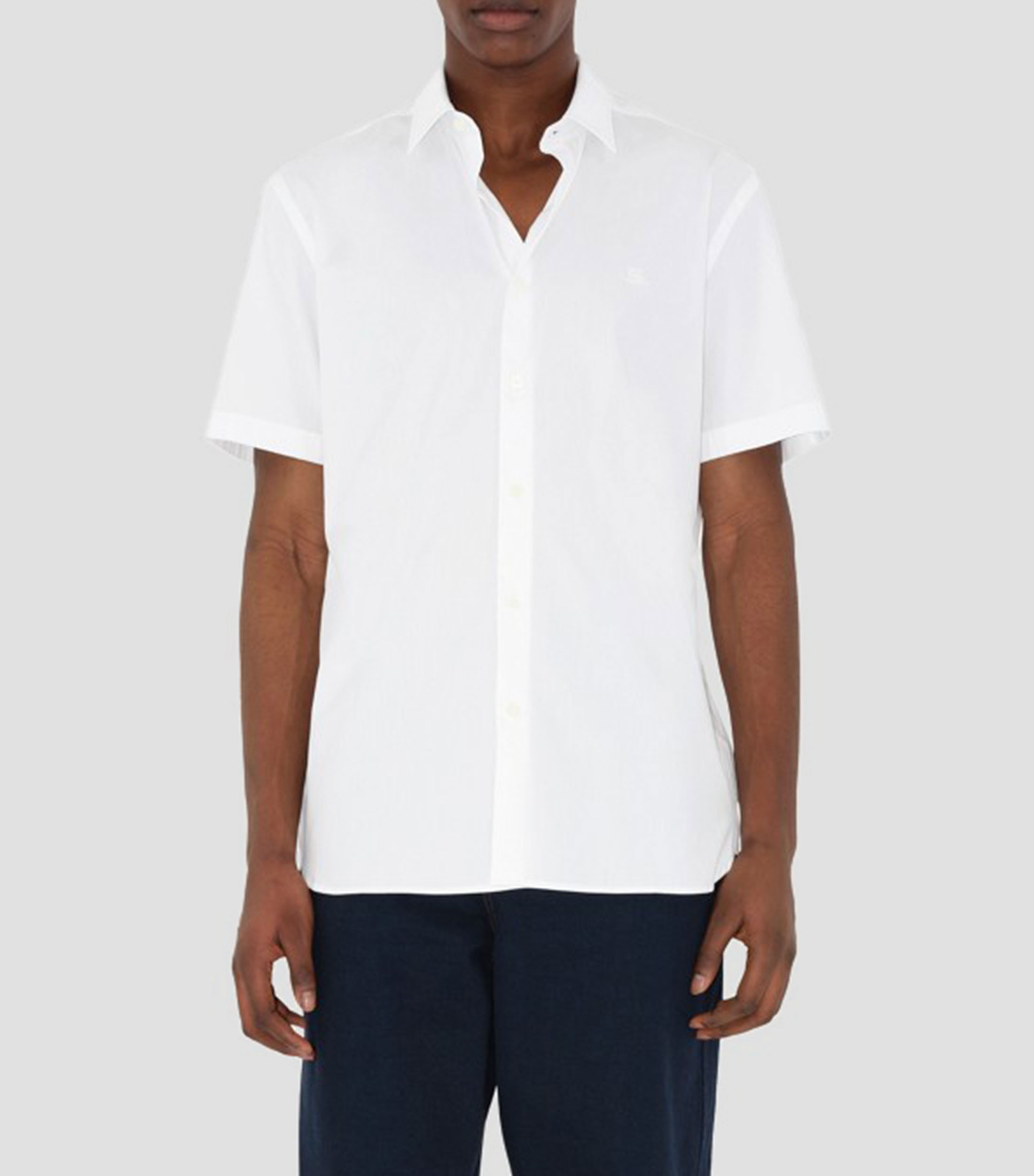 Camisa lisa manga corta Hombre