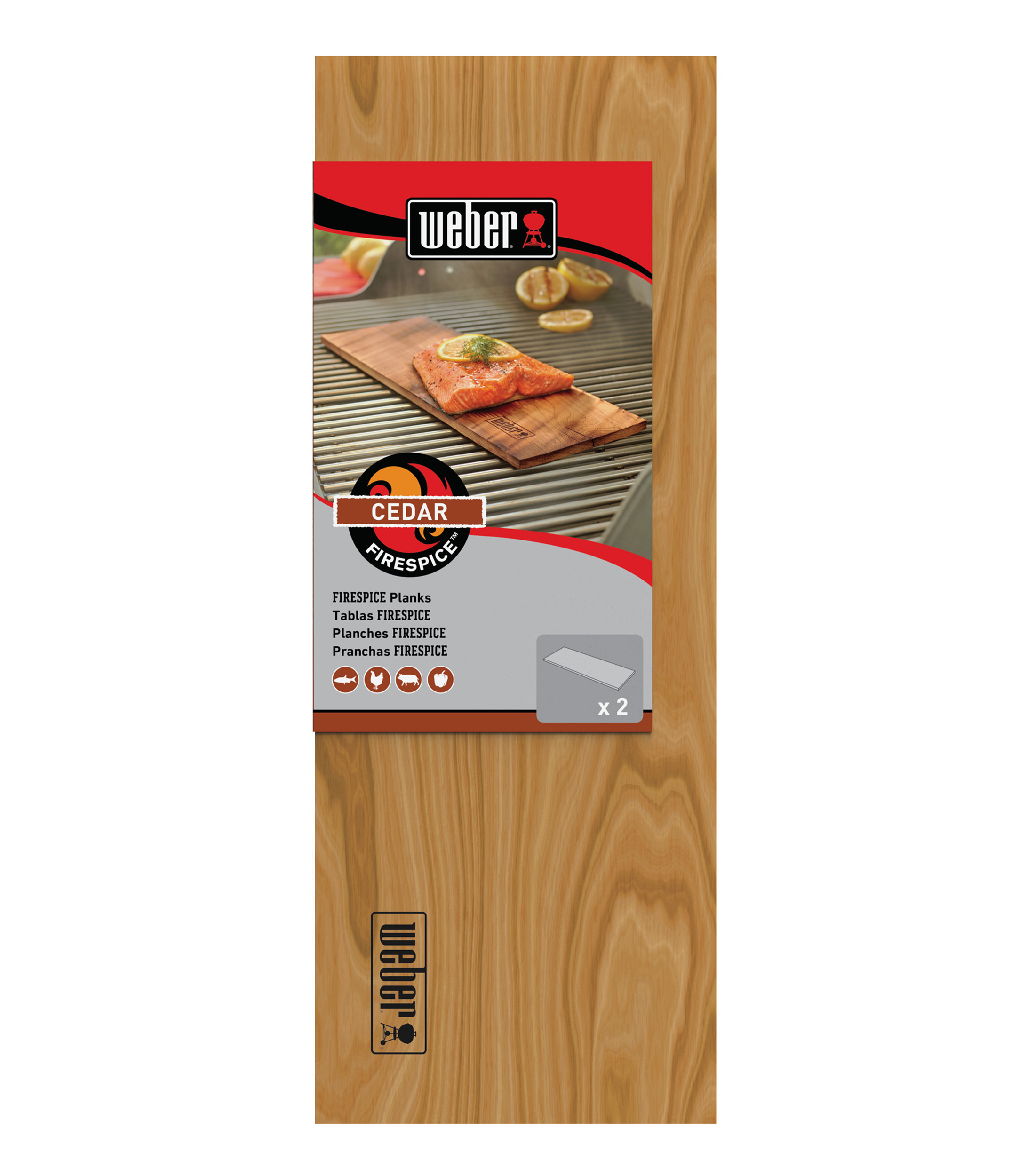 Set 2 Tablas de Cedro Firespice para Parrilla
