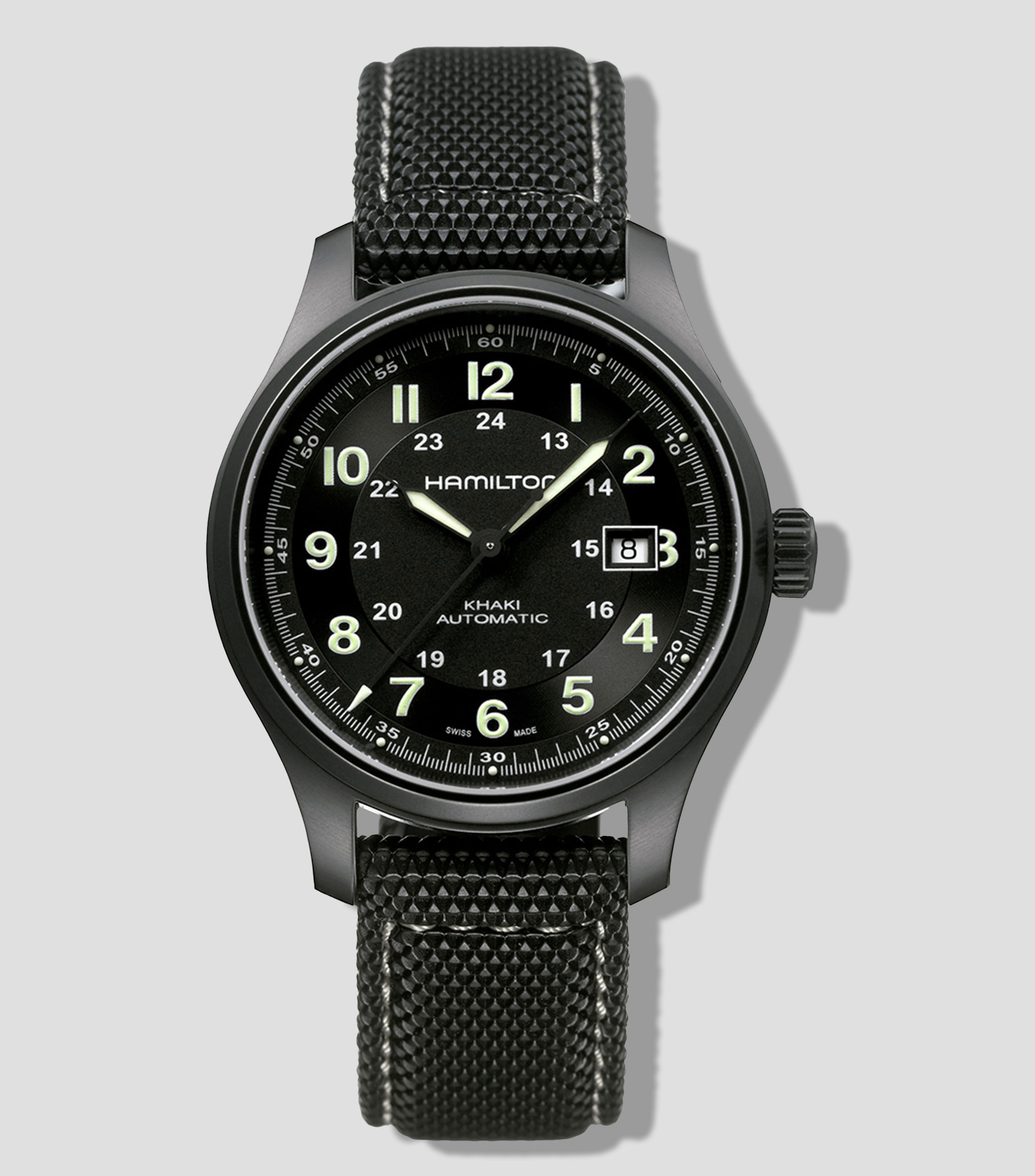 Reloj Unisex Khaki Titanium Auto Casual Negro