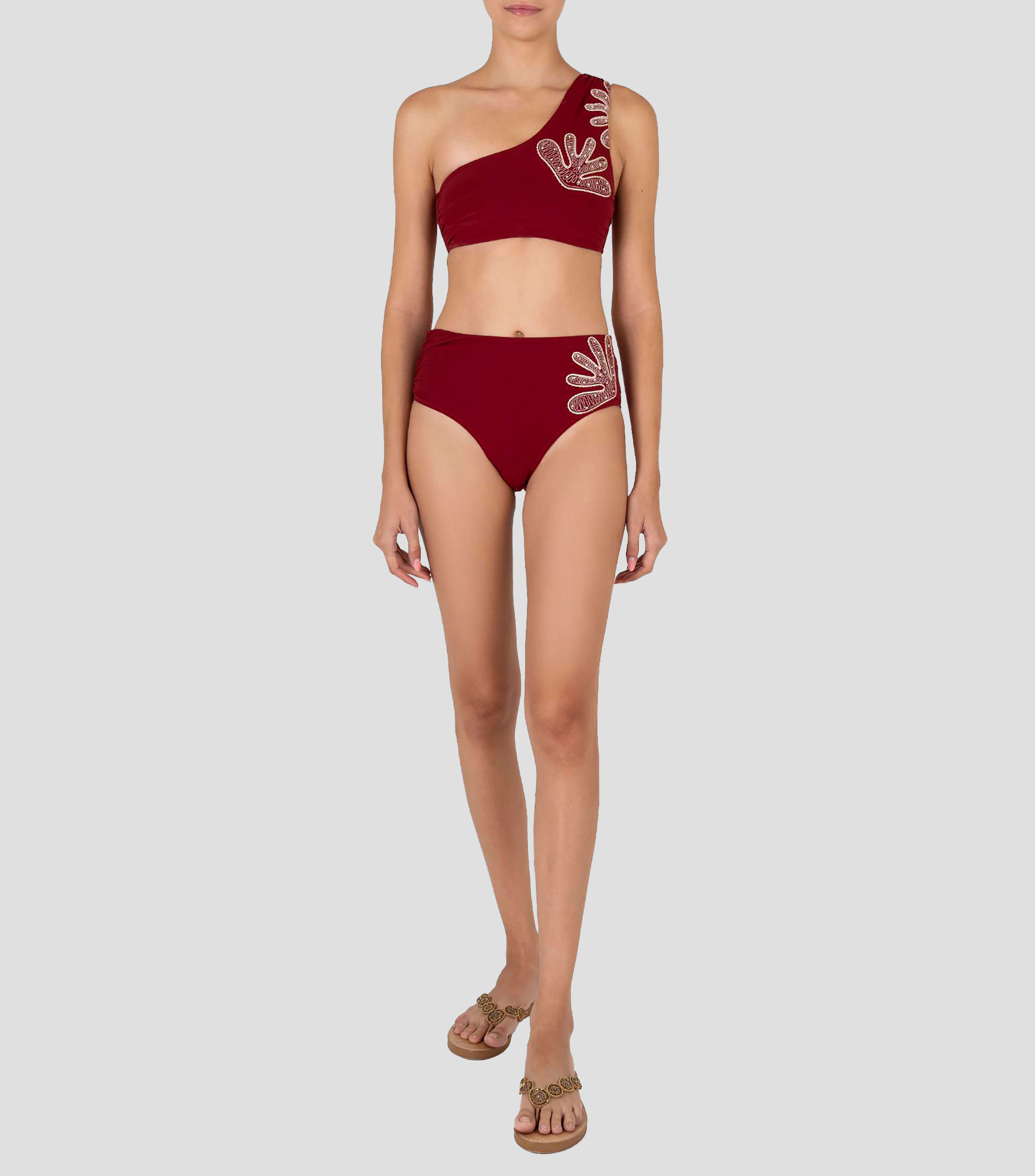 Bikini bottom alto Caraiba bordado Mujer