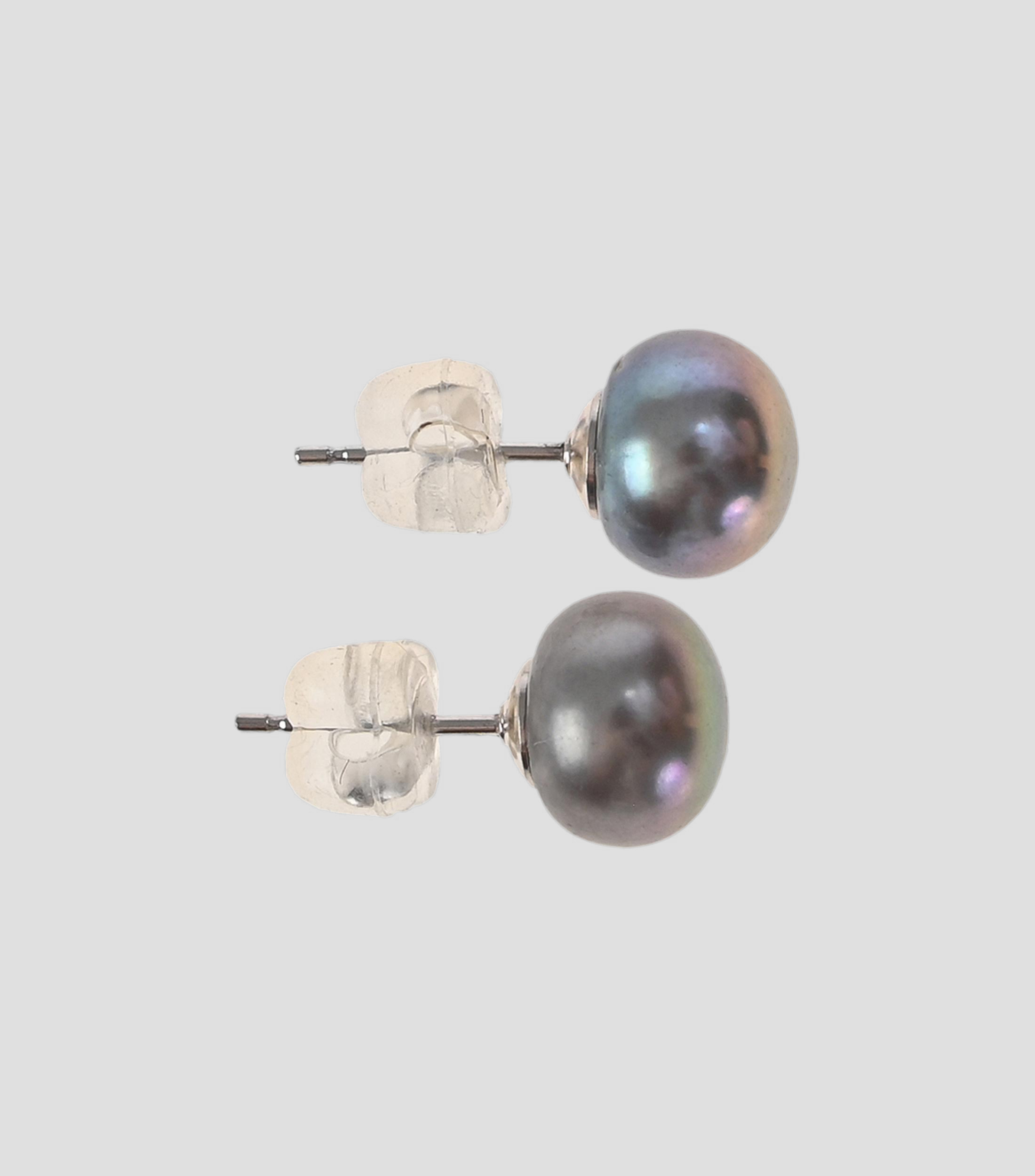 Aretes Super 7 gris oscuro Mujer