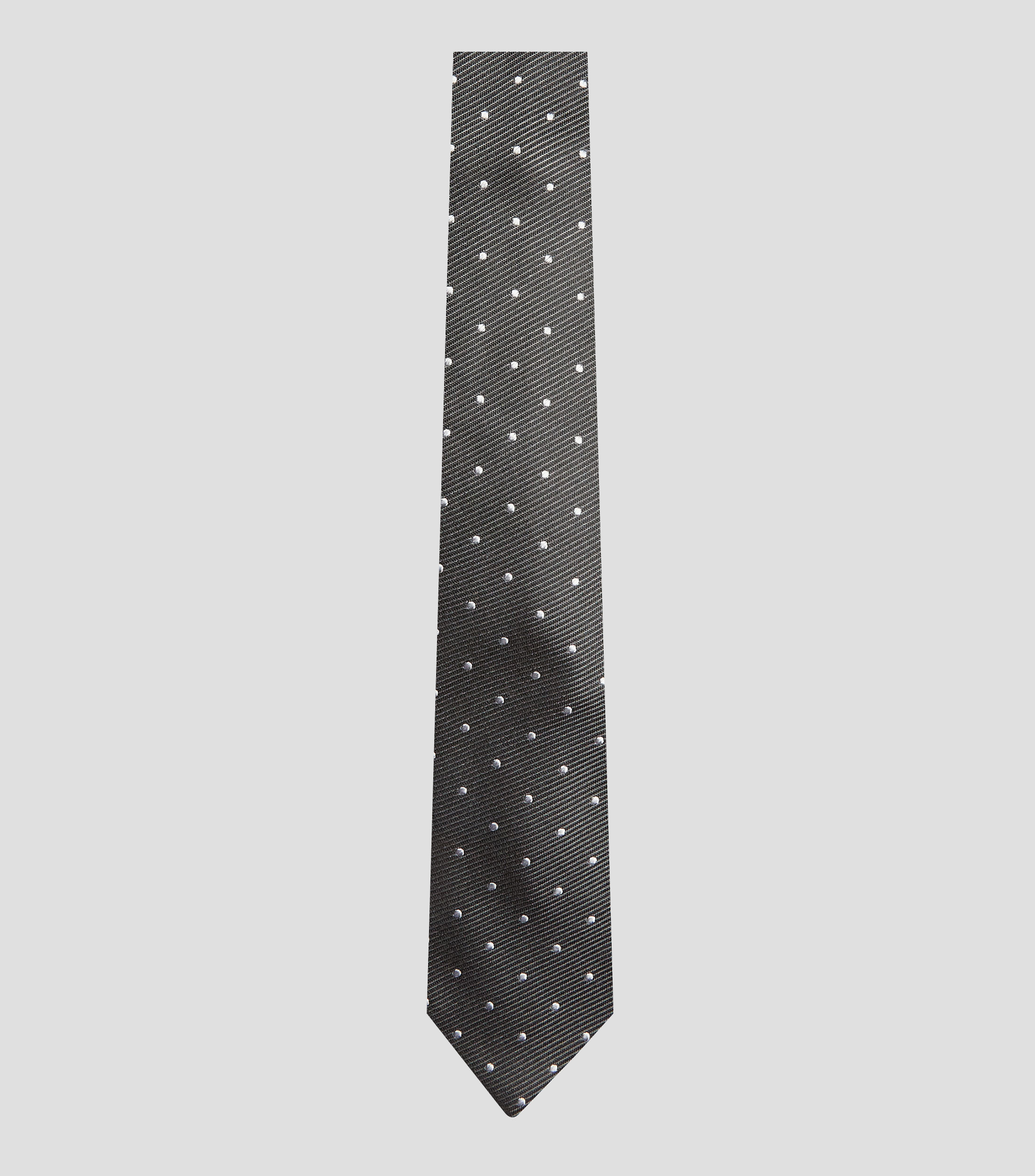 Corbata ancha de seda estampado con puntos