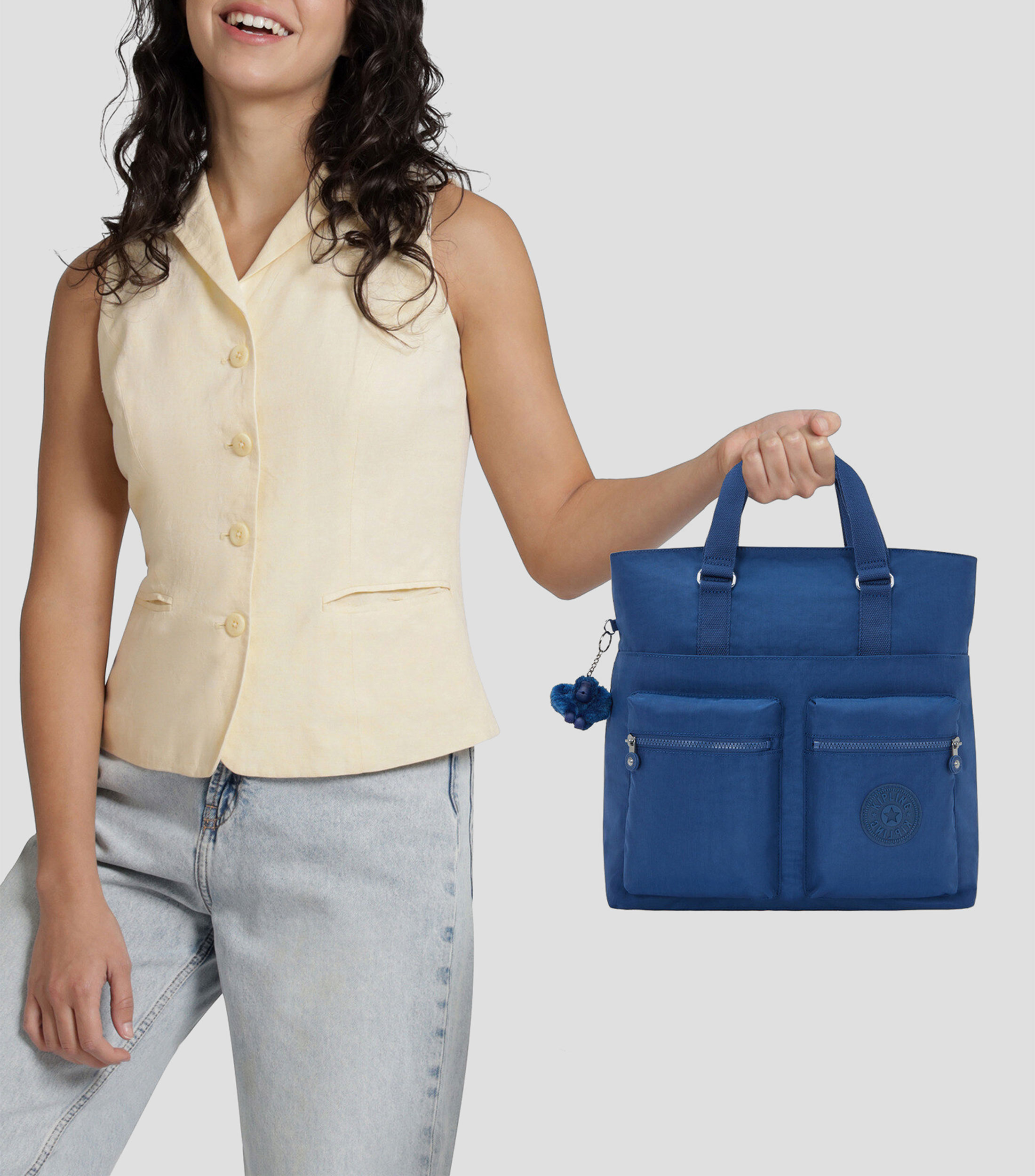 Bolsa Shoulder Azul India Casual lisa Mujer
