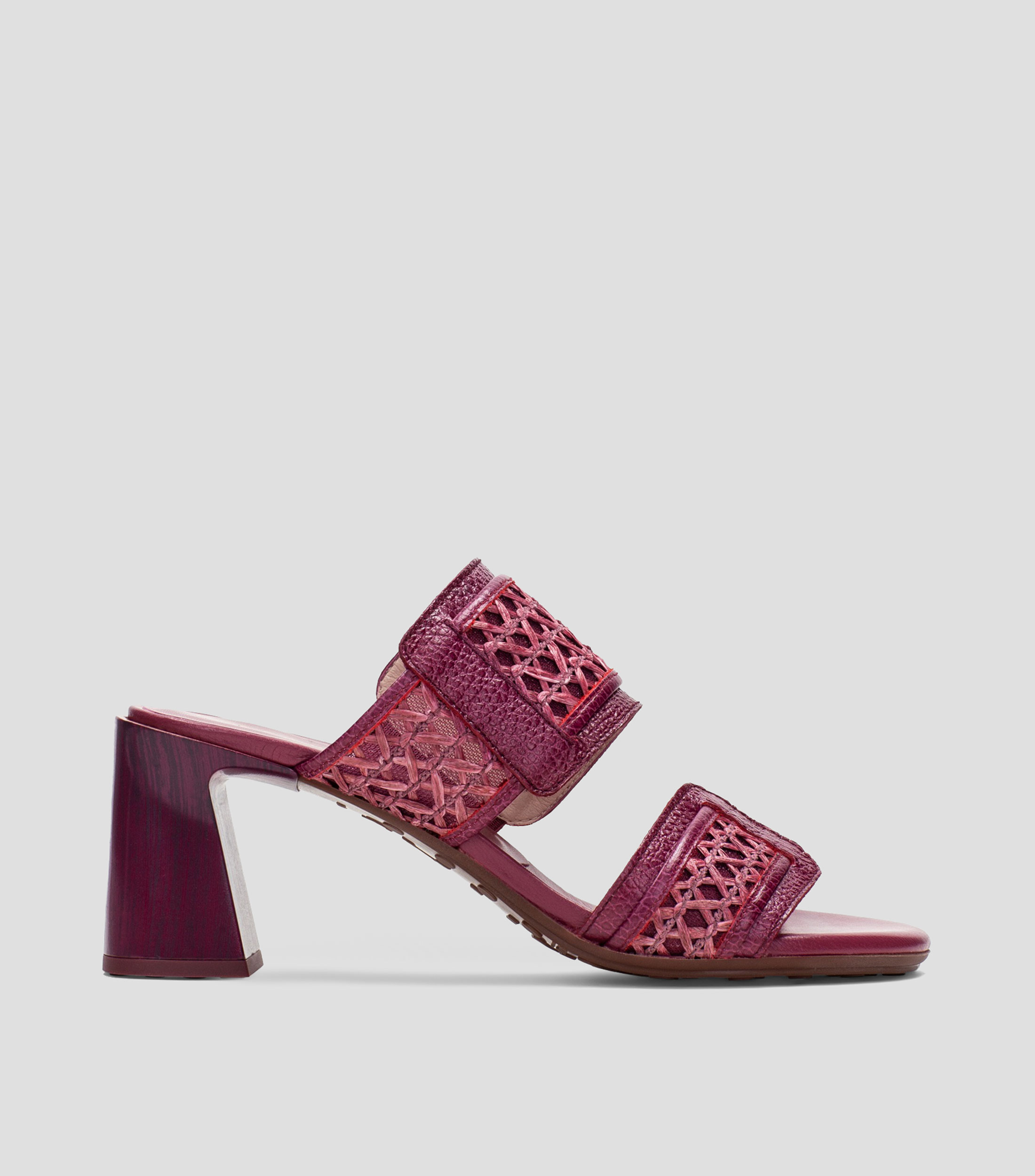 Sandalias con tacón medio cuadrado Mujer