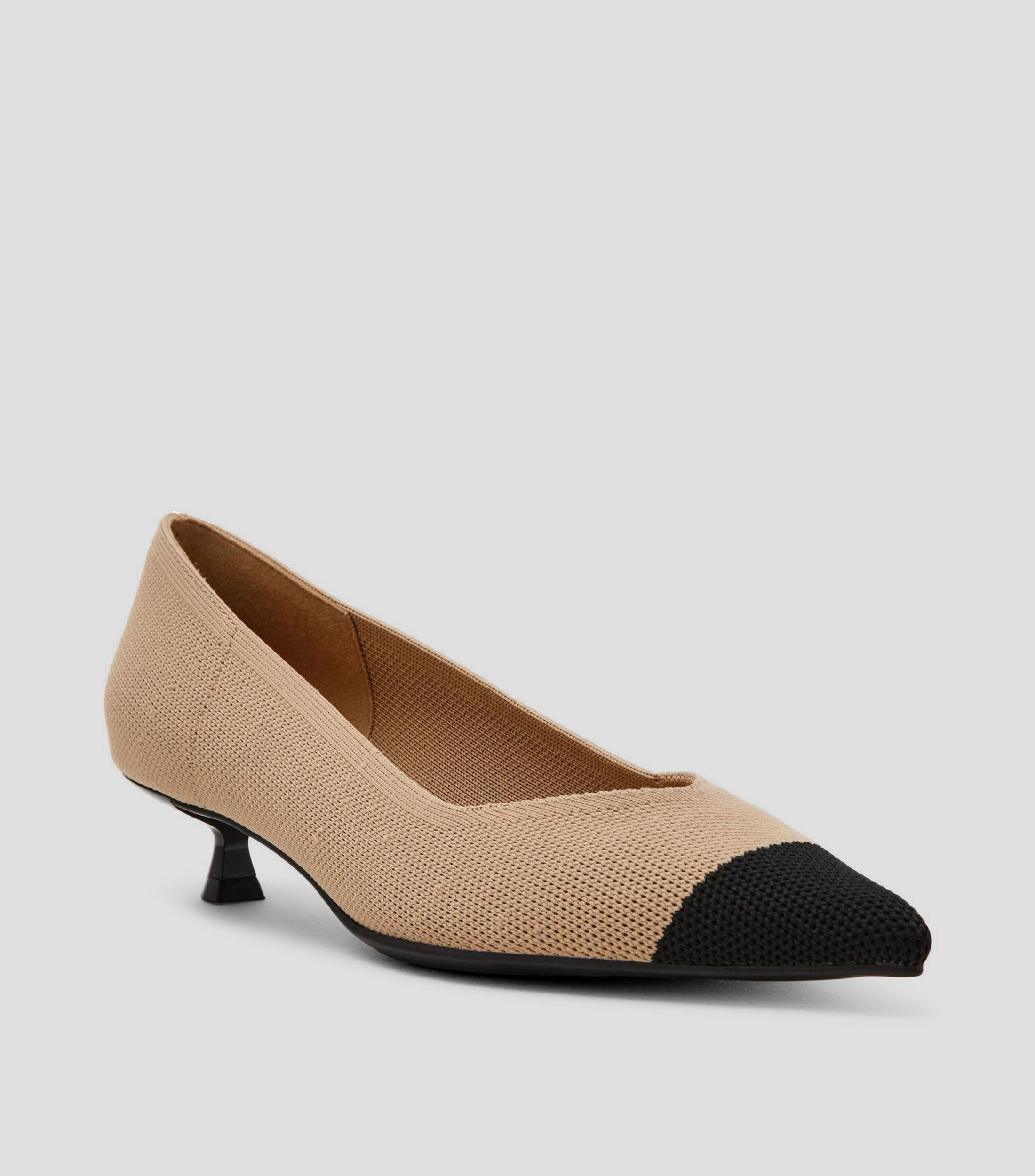 Zapatillas con tacón bajo cuadrado Mujer