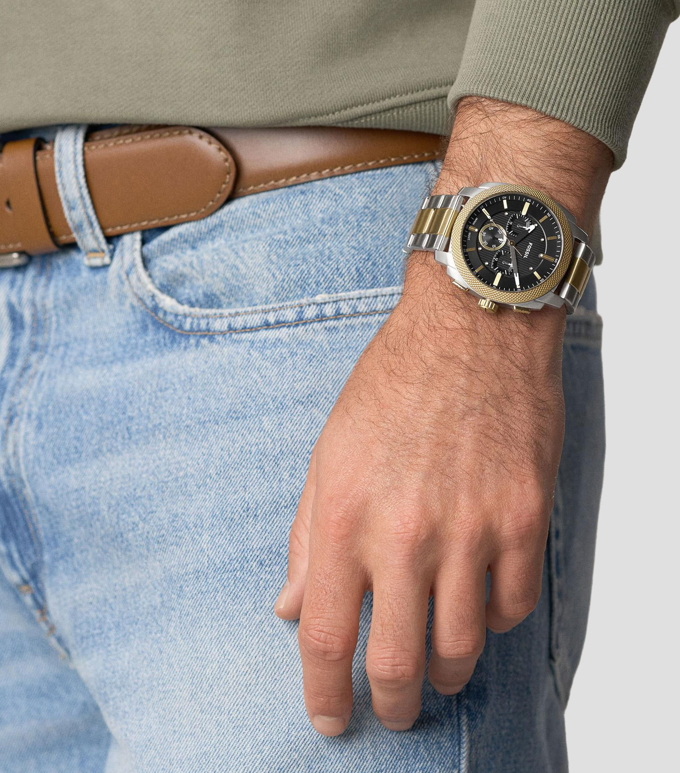 Reloj para Hombre Machine Casual Negro, Dorado