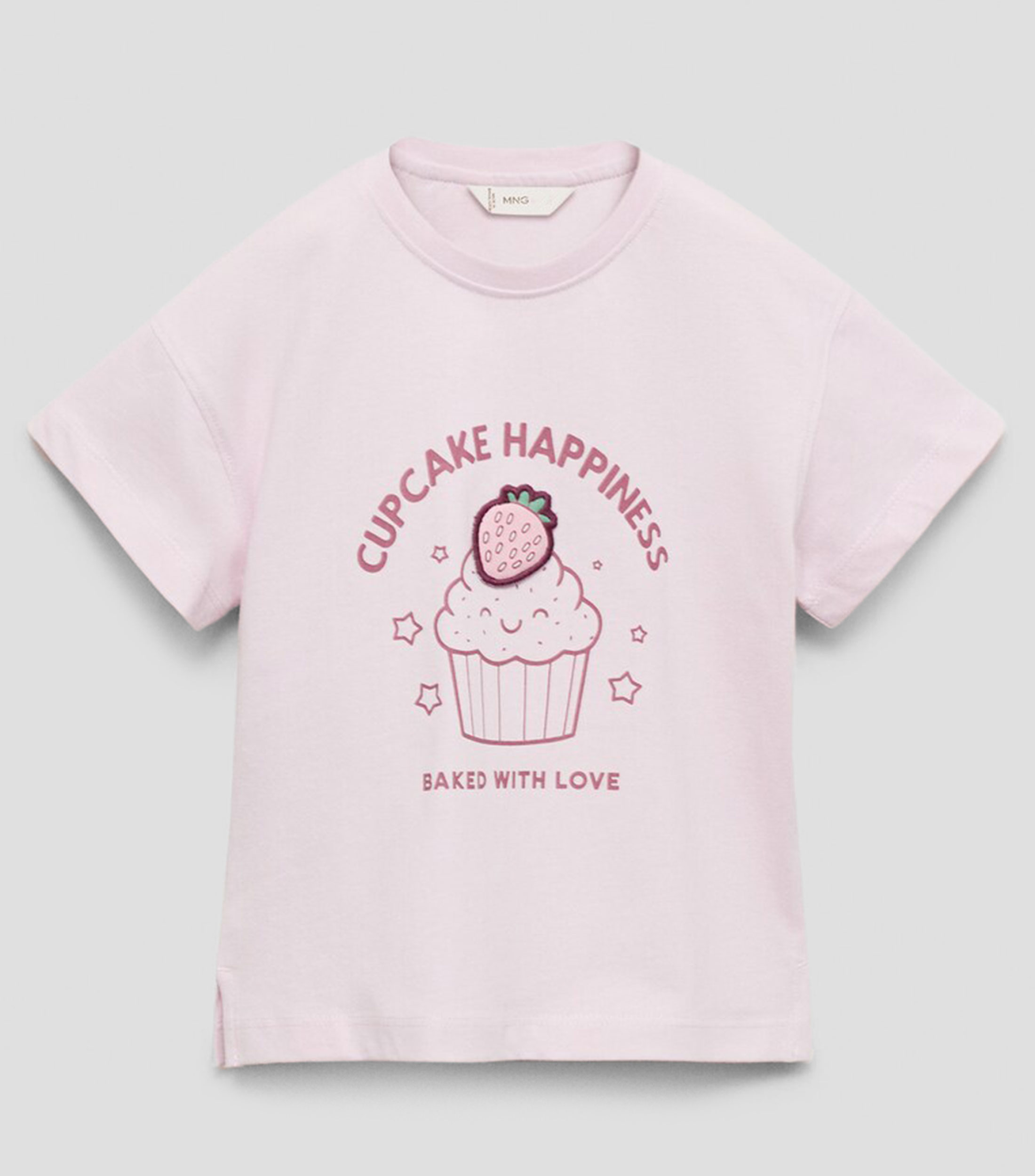 Playera estampada manga corta Niña