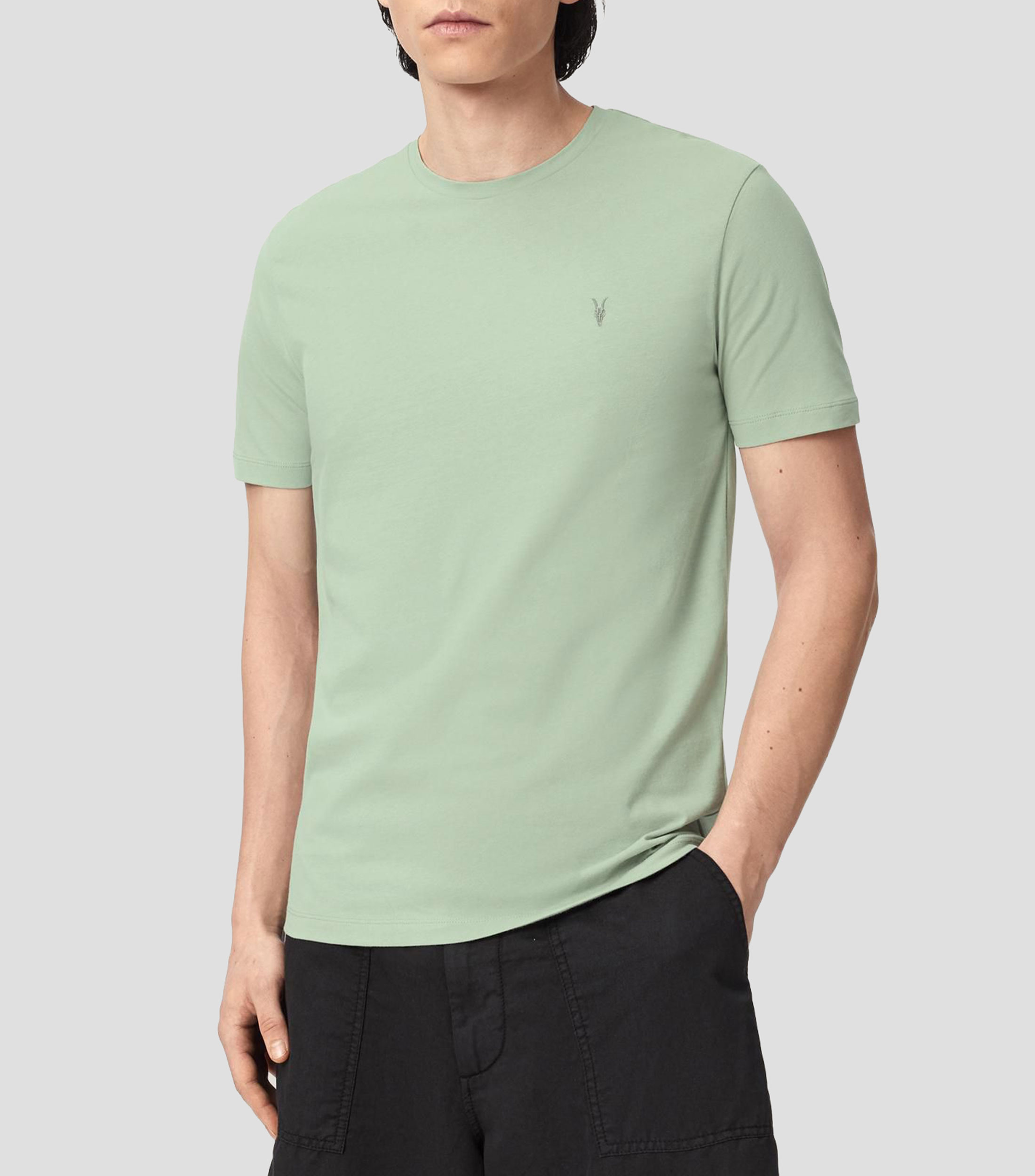 Playera cuello redondo manga corta lisa Hombre