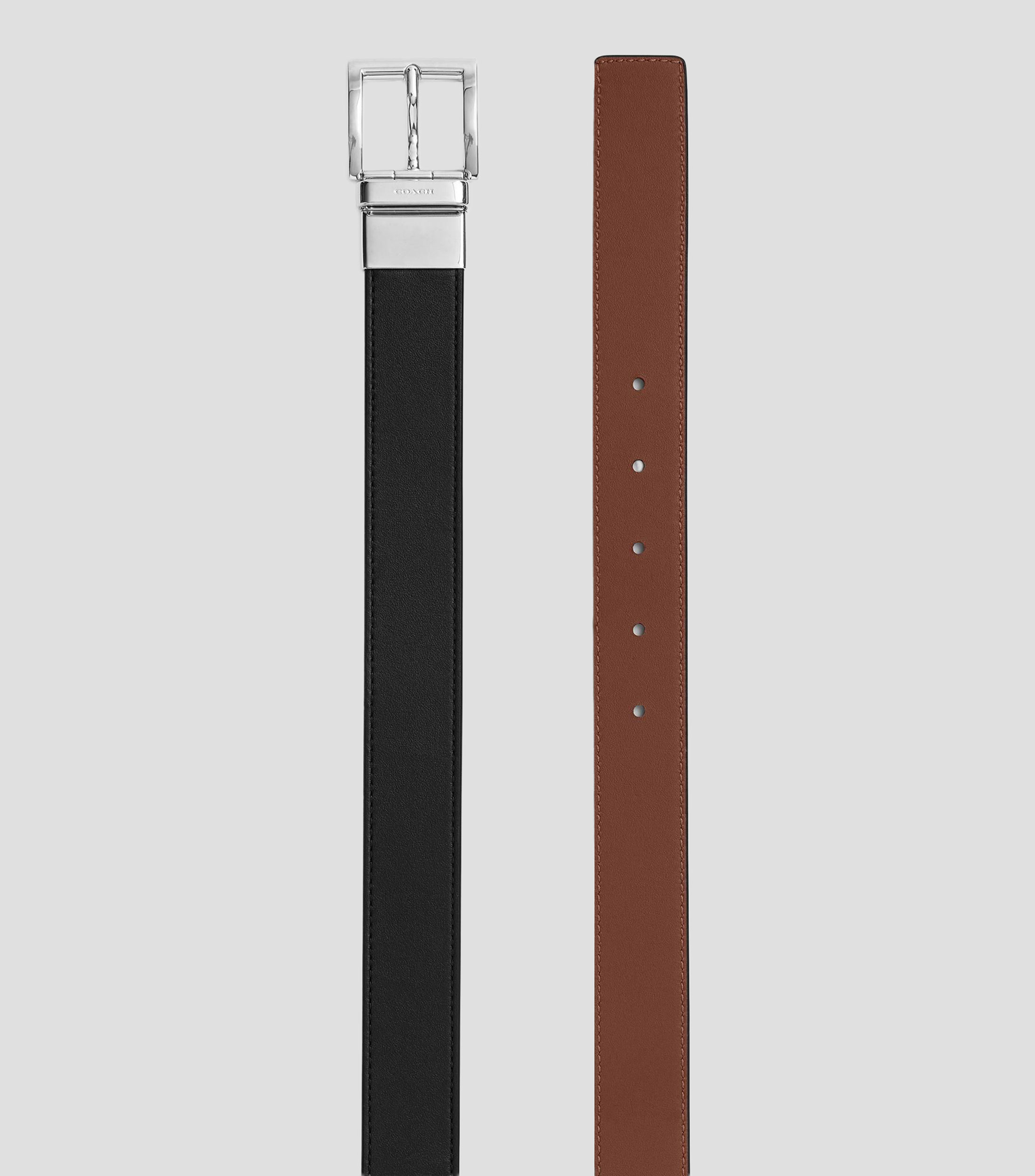 Cinturón reversible en piel casual Hombre