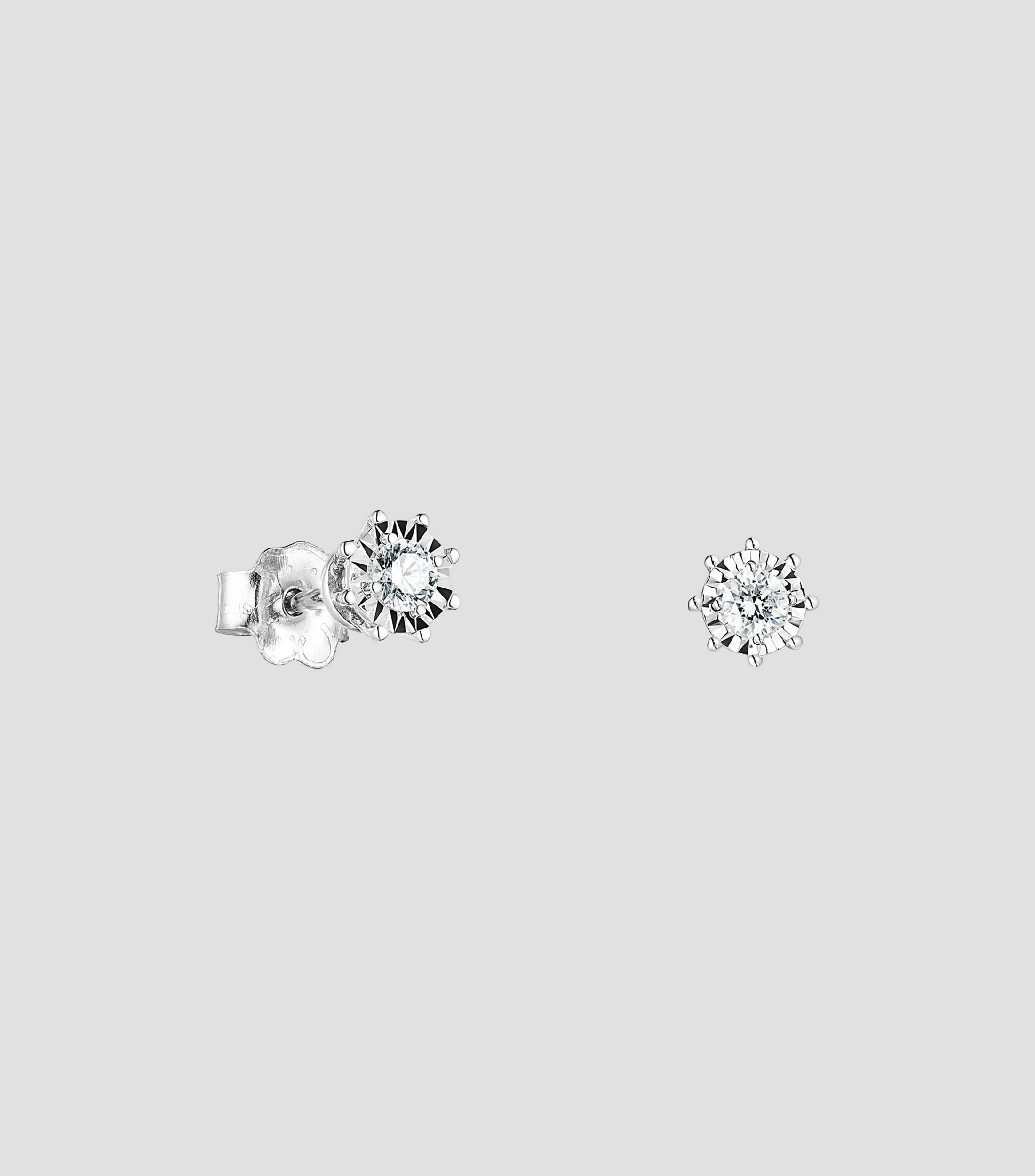 Aretes en Oro blanco de 18 Kilates Mujer