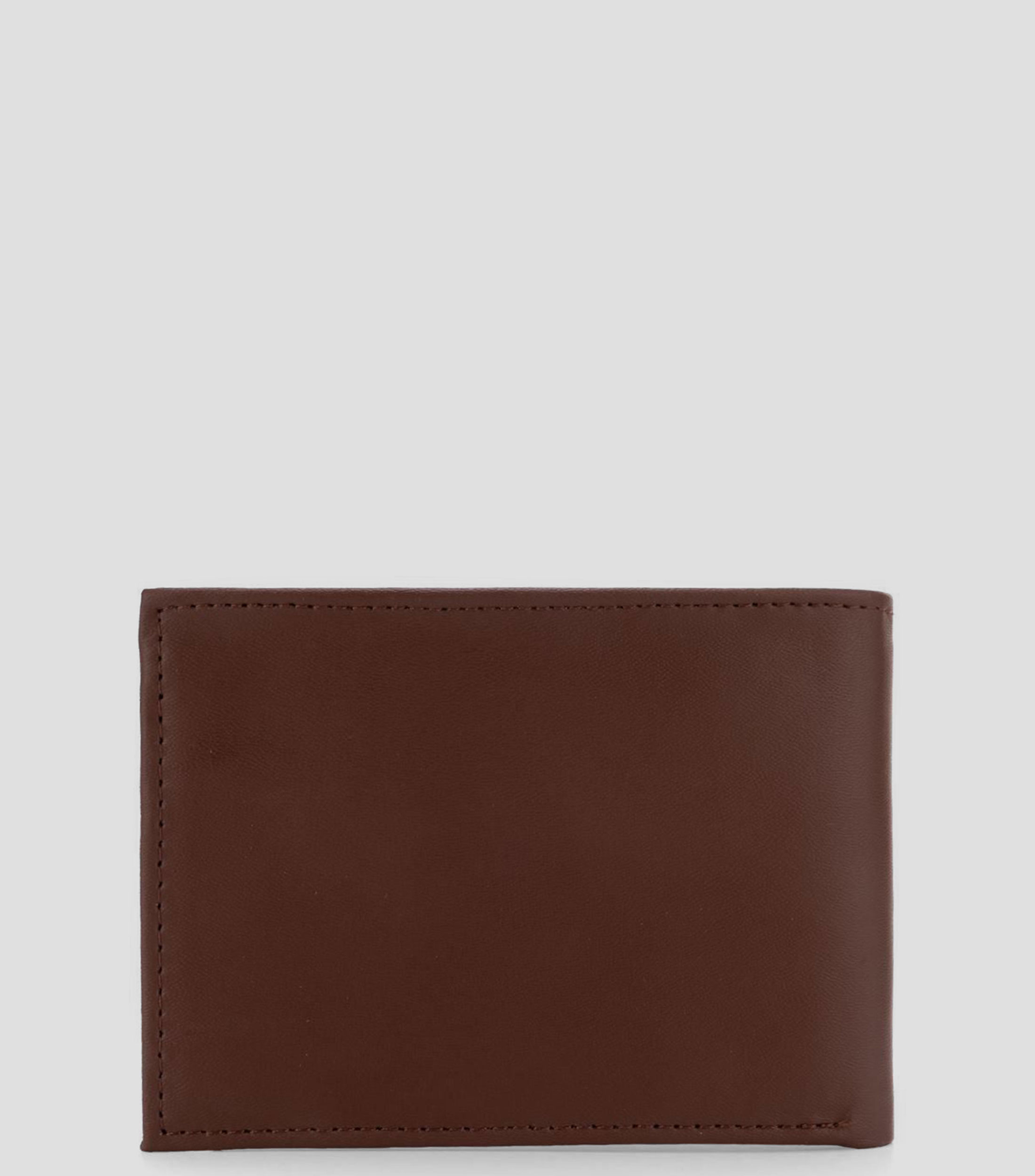 Cartera bifold en piel lisa Hombre