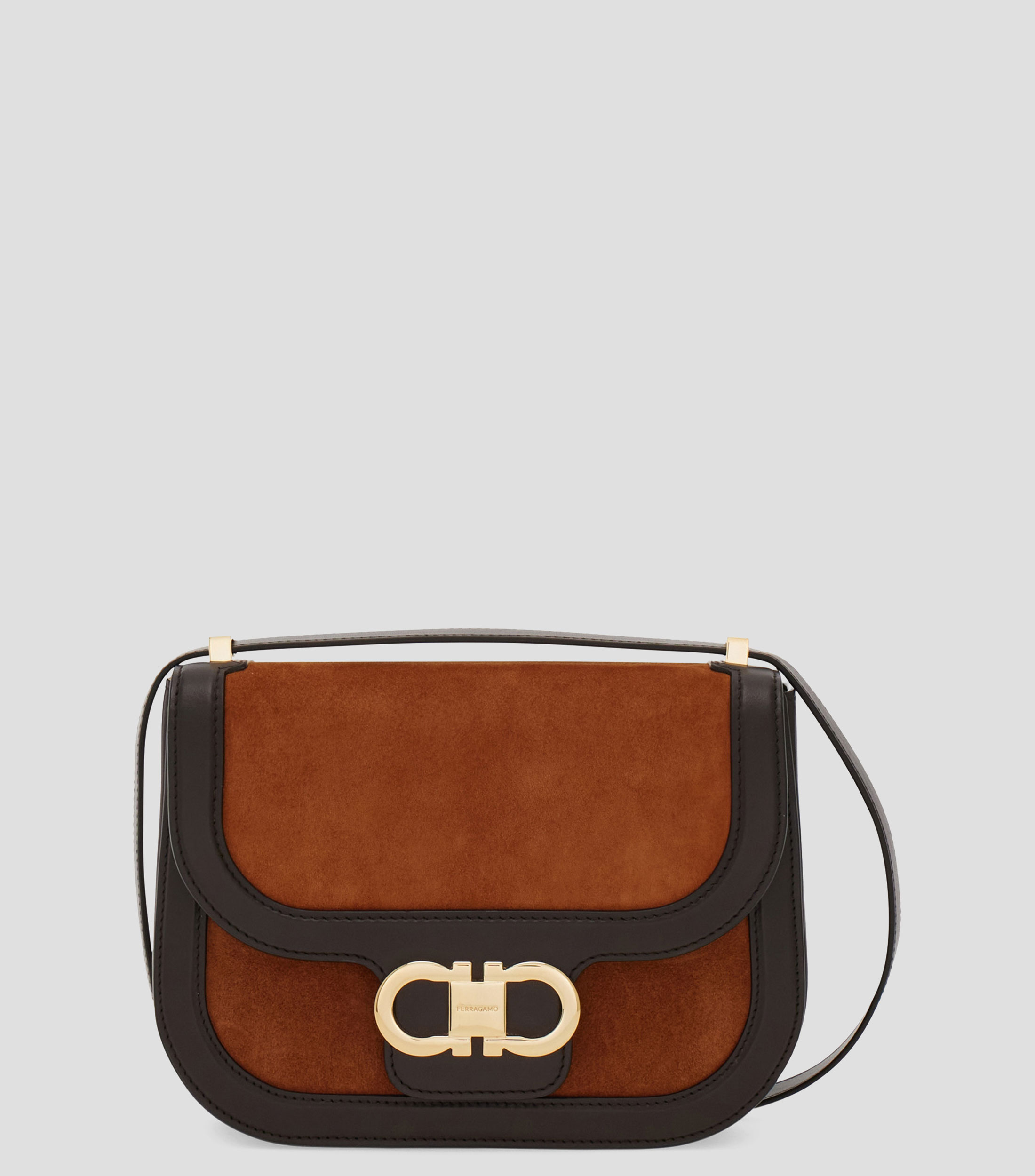 Bolsa crossbody en piel liso Mujer