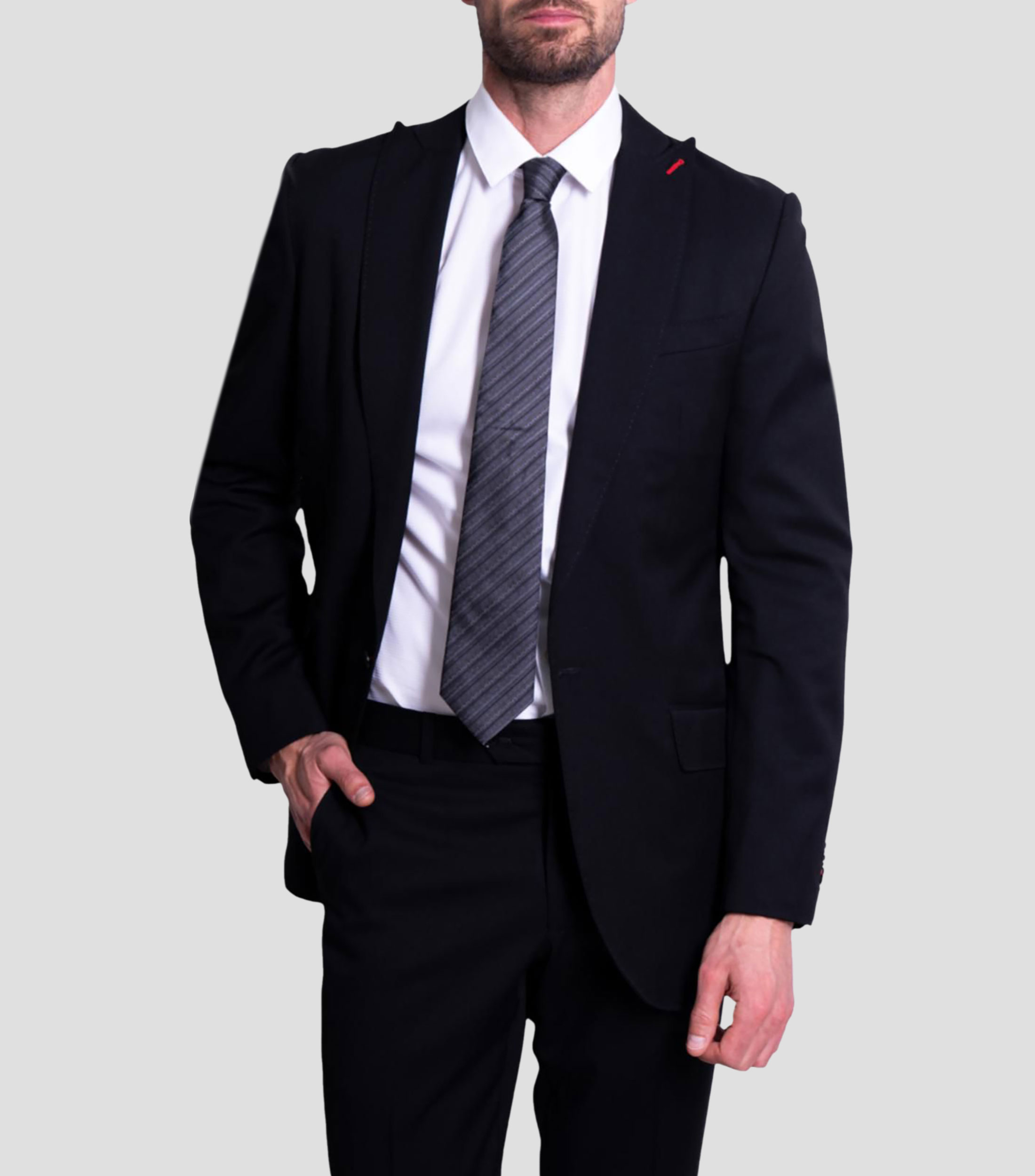Corbata ancha en seda a rayas