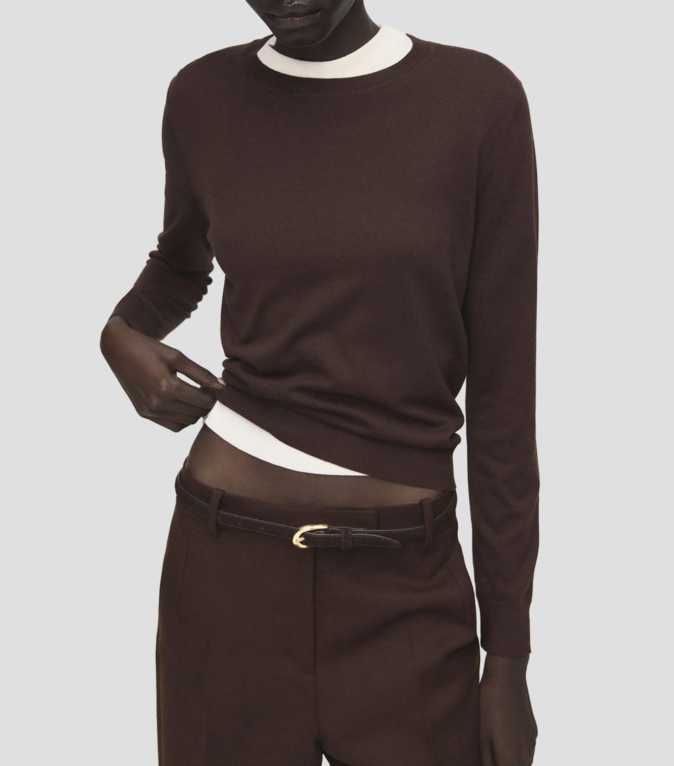 Suéter cuello redondo Mujer
