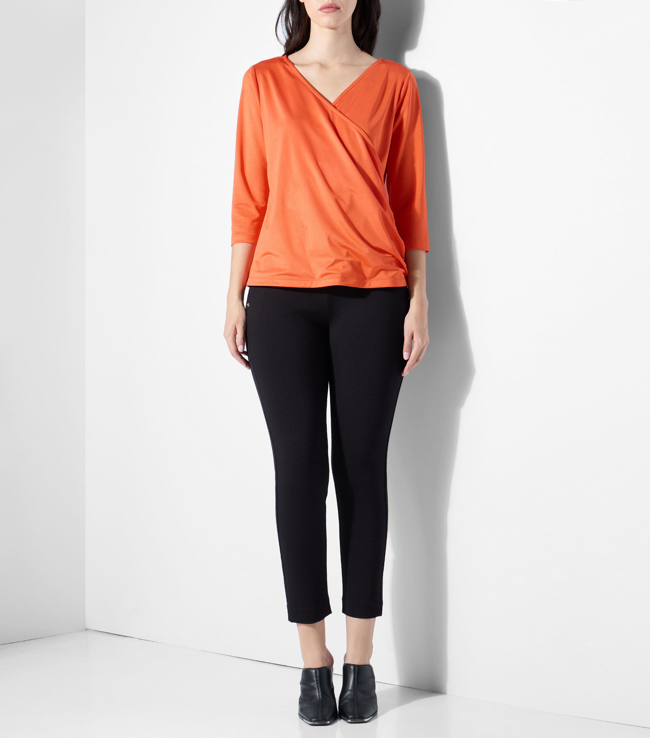 Blusa lisa con manga larga Mujer