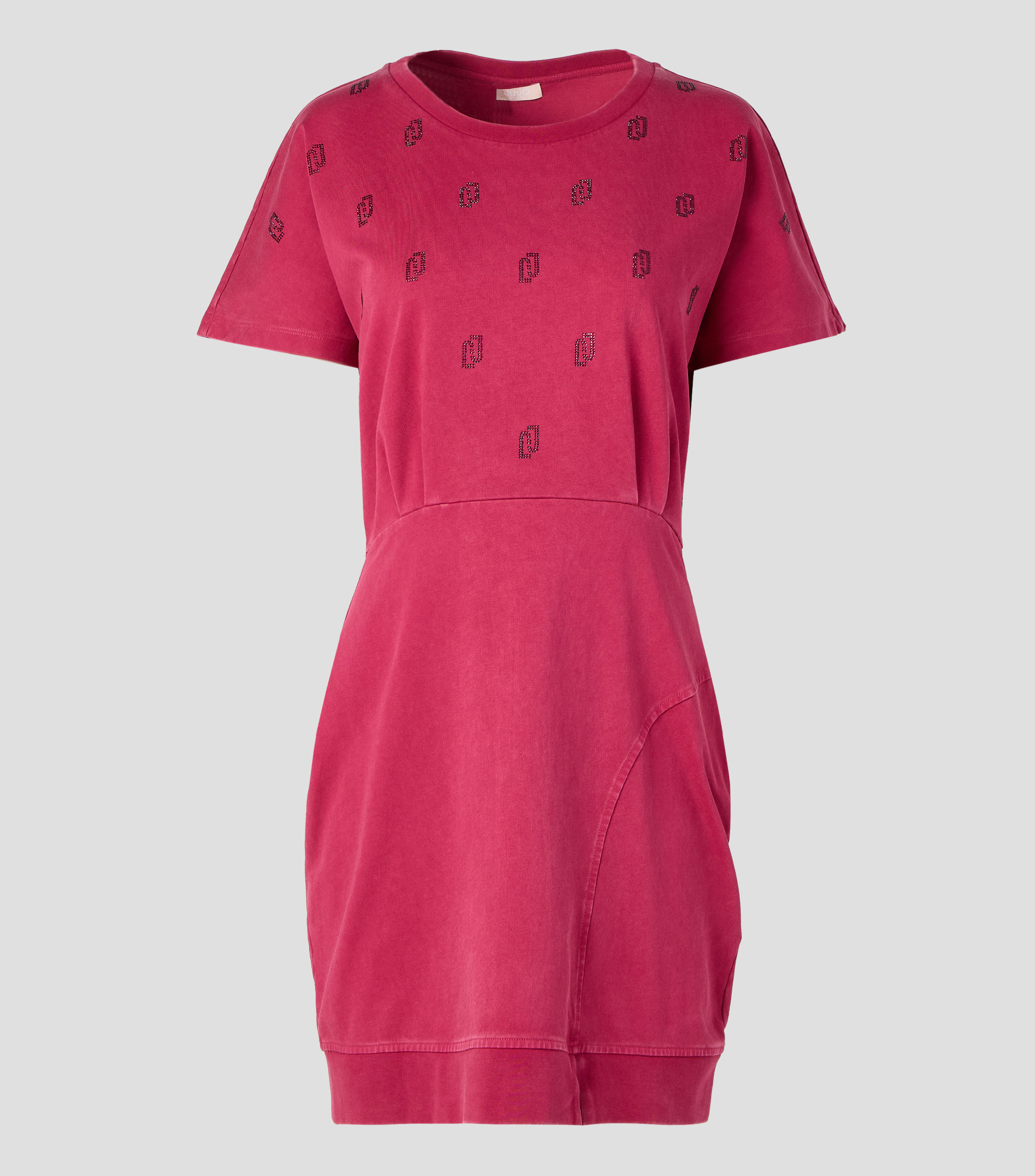 Vestido midi con microdiseños Mujer