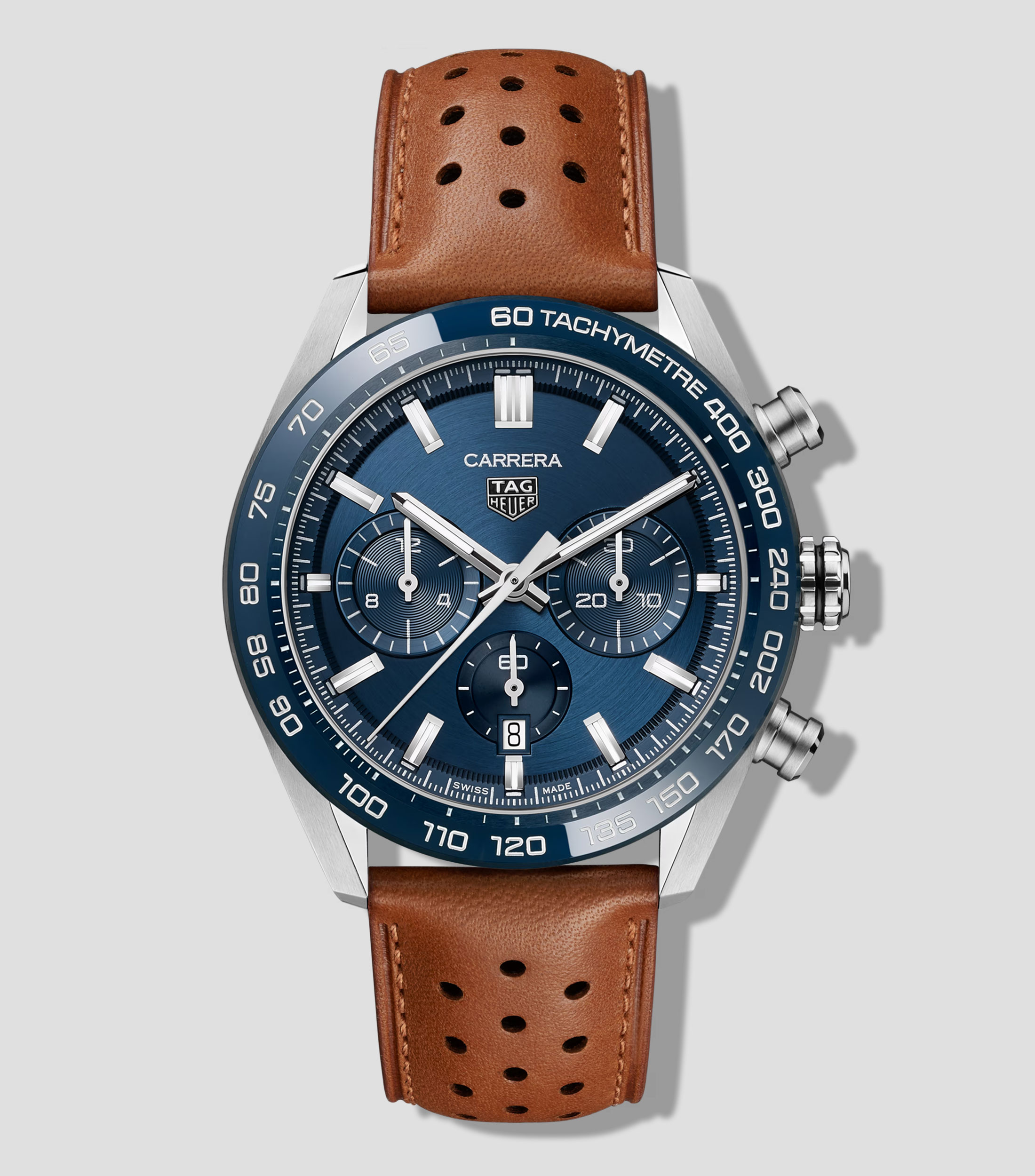 Reloj para Hombre Carrera Casual Azul, Plateado
