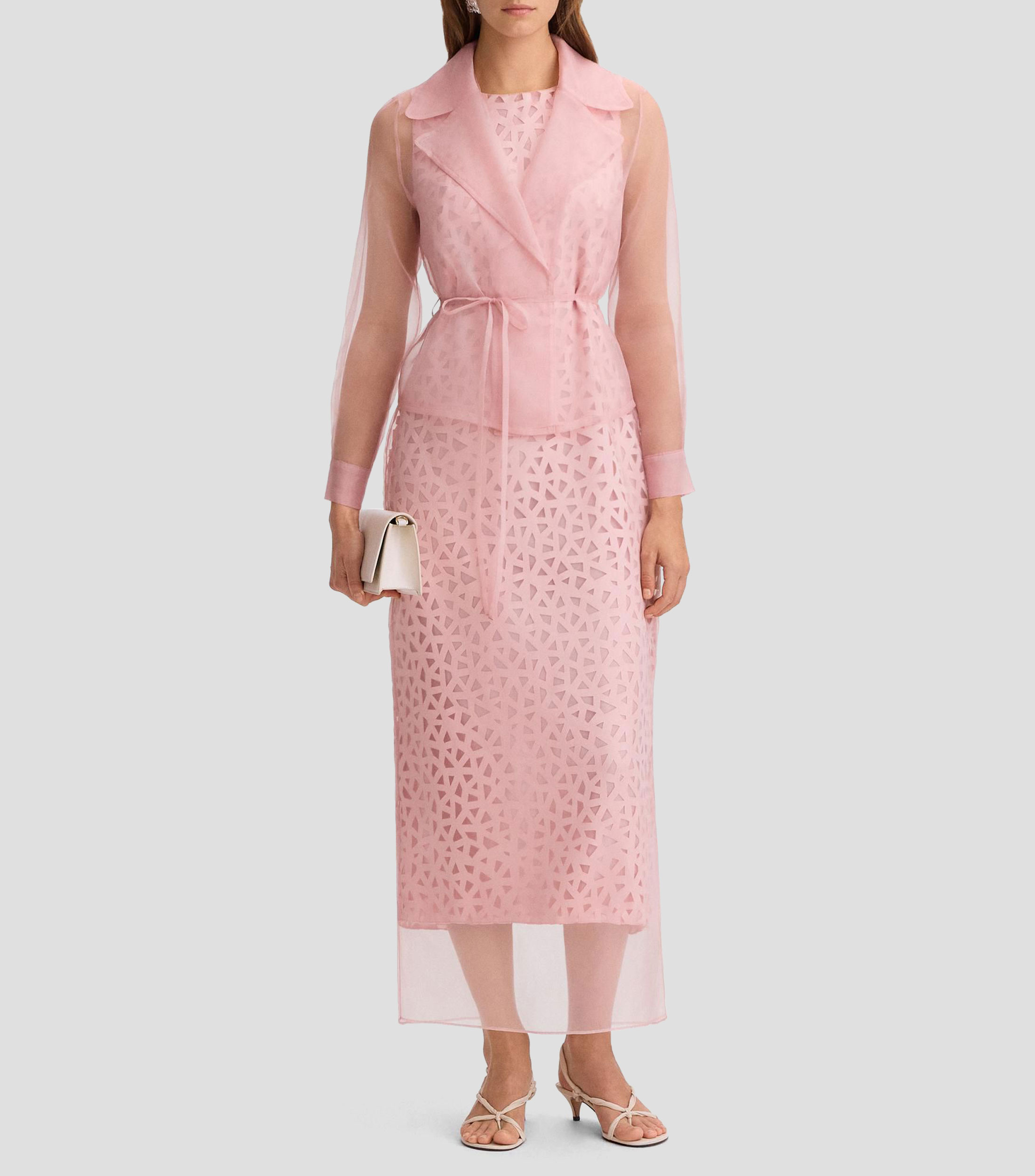 Vestido midi liso Mujer
