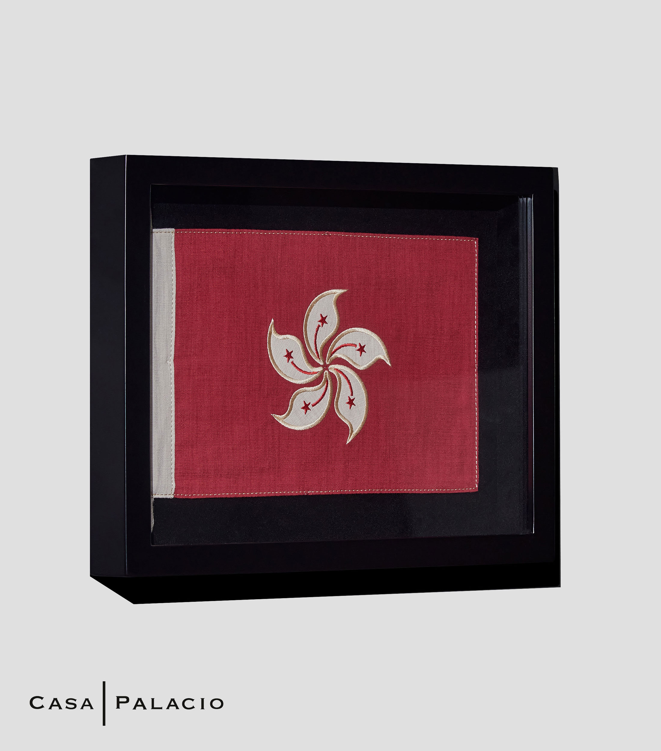 Cuadro Flag Shadow Box Hong Kong en Madera y tela