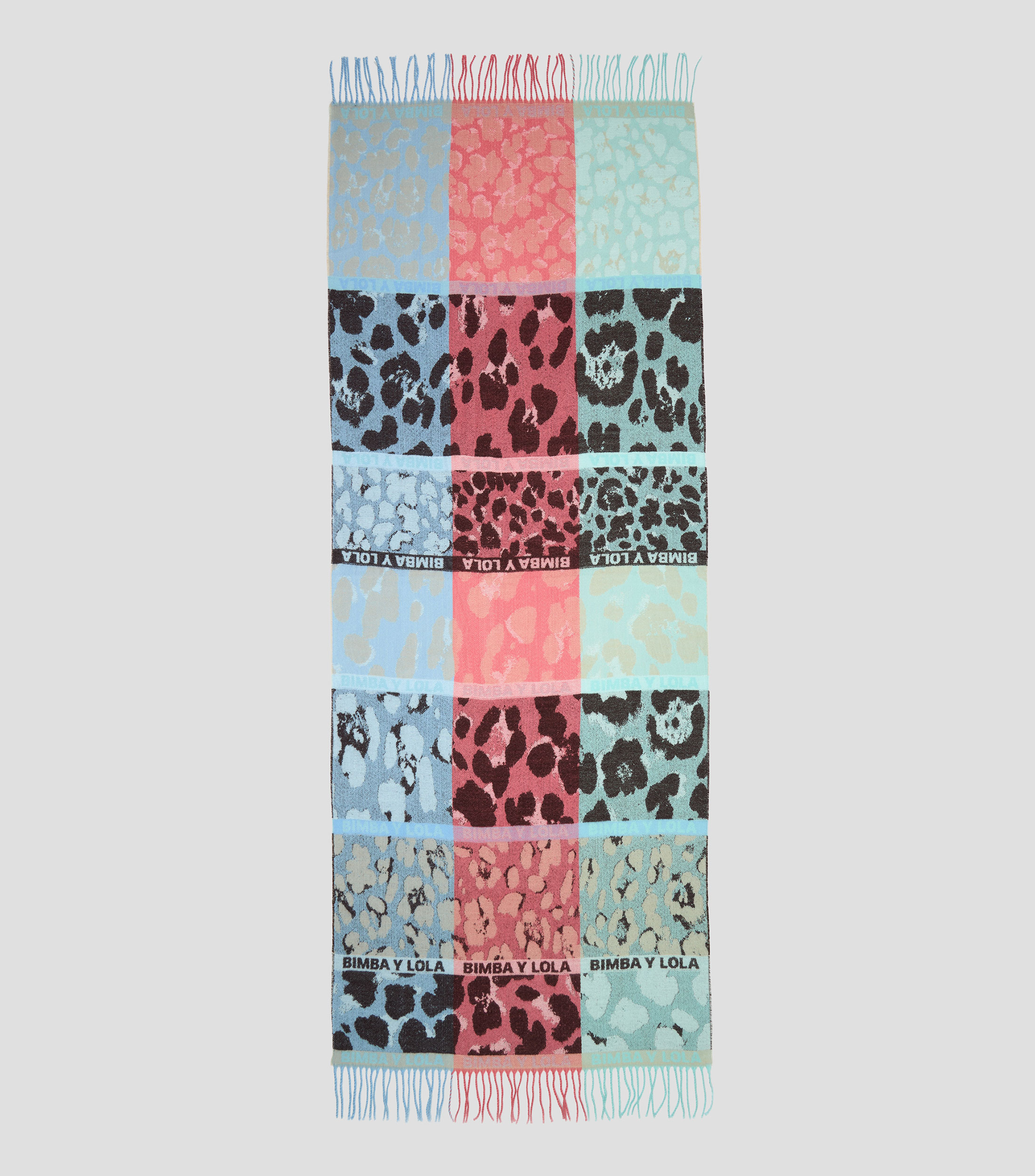 Chal jacquard patchwork Animalprint Mujer