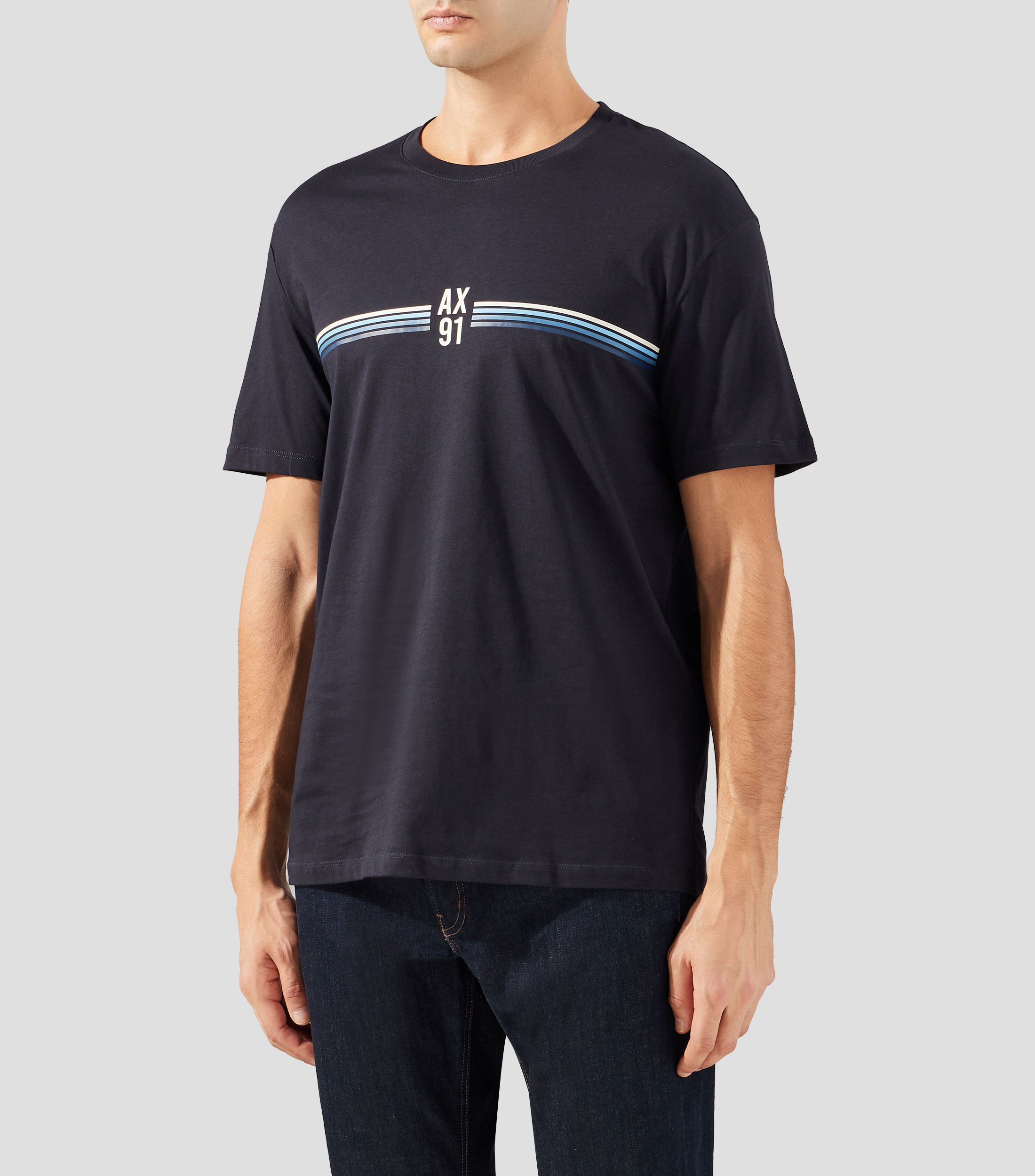 Playera cuello redondo manga corta diseño estampado Hombre
