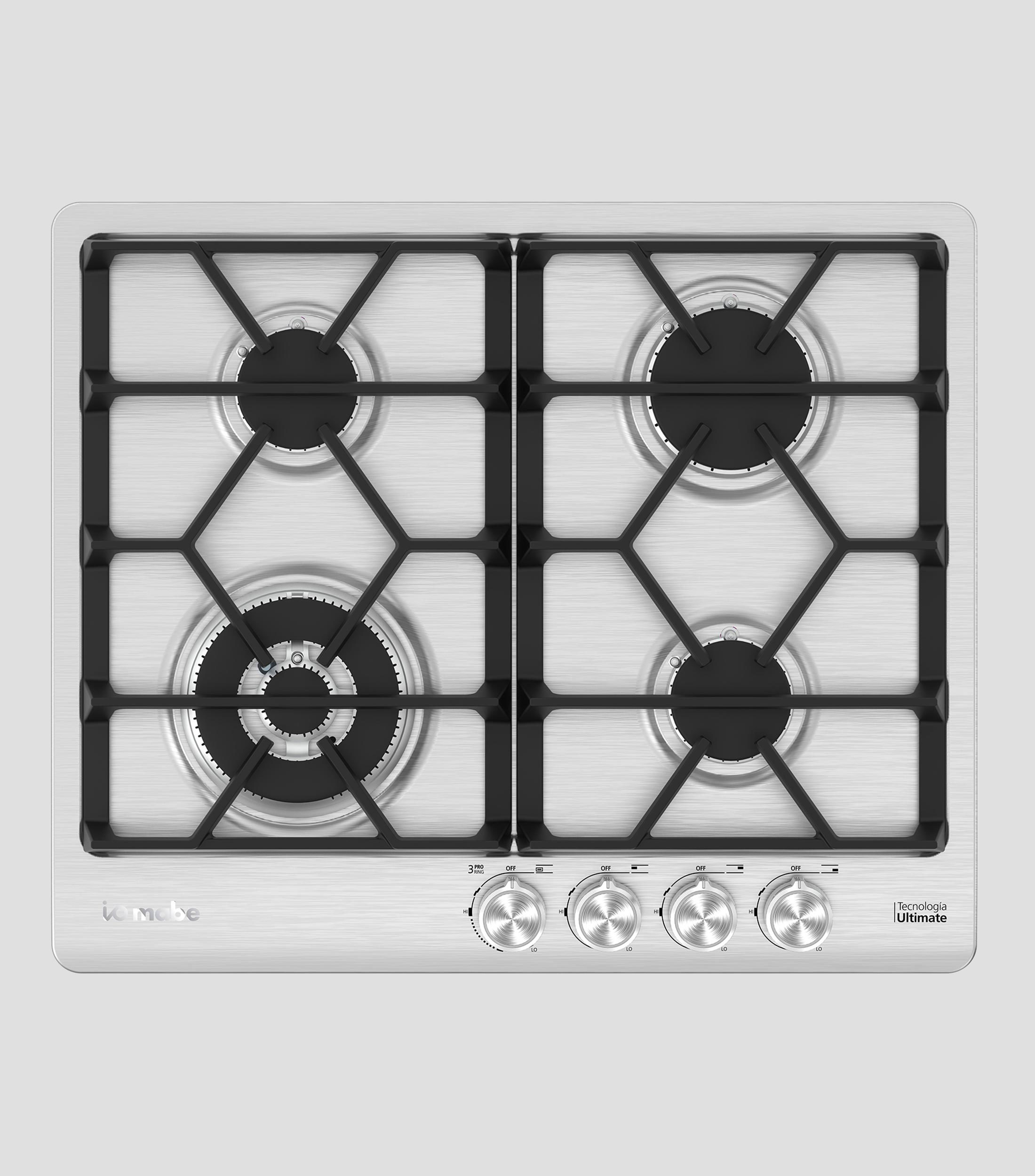 Parrilla de Gas LP PIO64KRTI0 4 quemadores en Acero Inoxidable