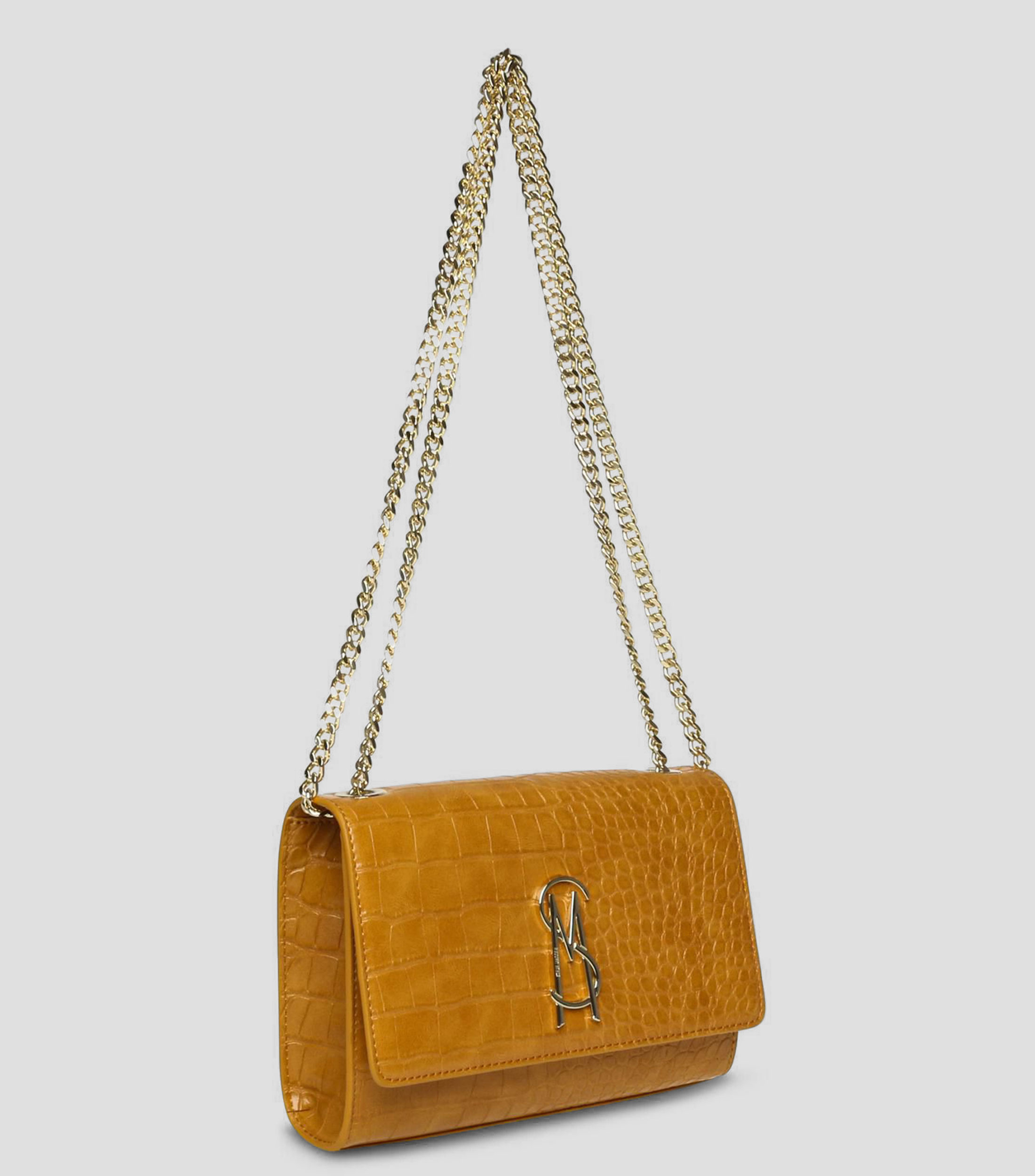 Bolsa crossbody amarilla Bramon con animal skin Mujer