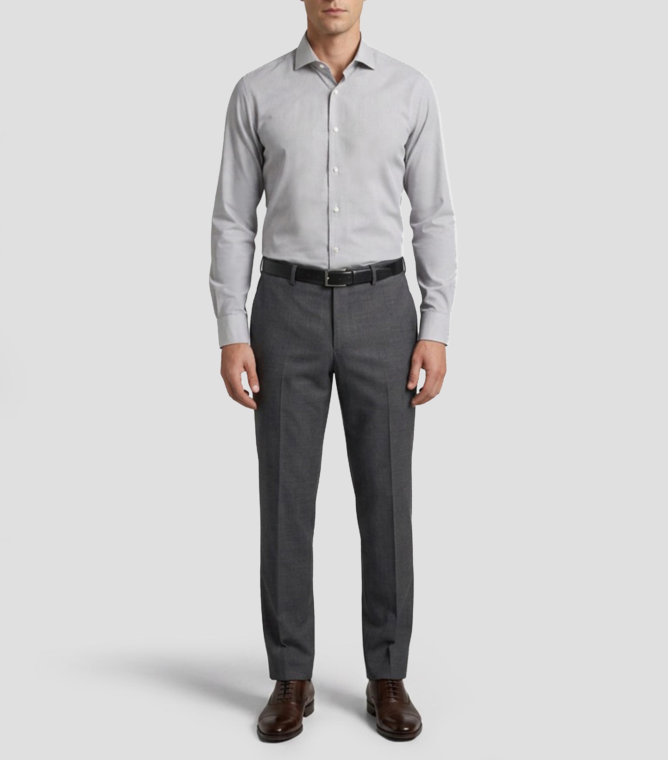 Camisa con cuadros manga larga Hombre