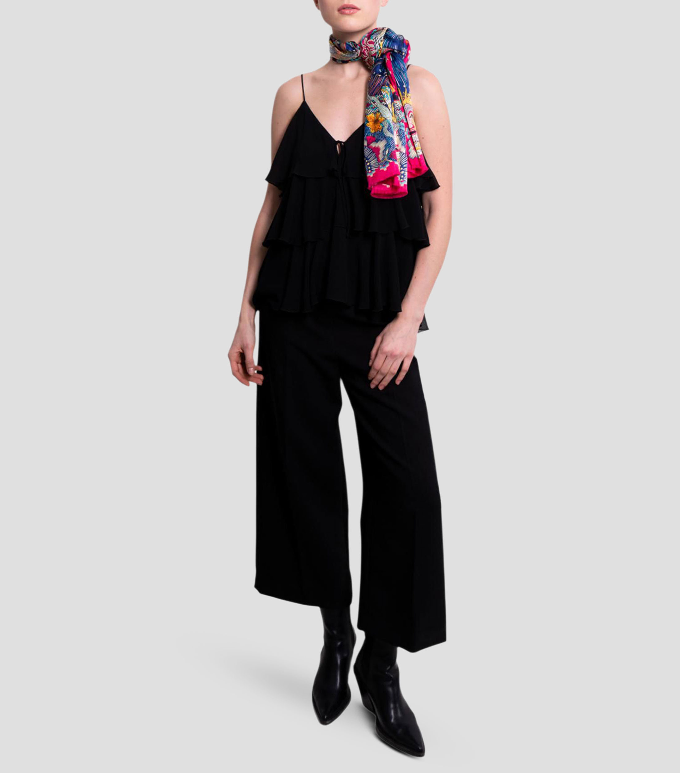 Chalina azul Máscaras con estampado Mujer