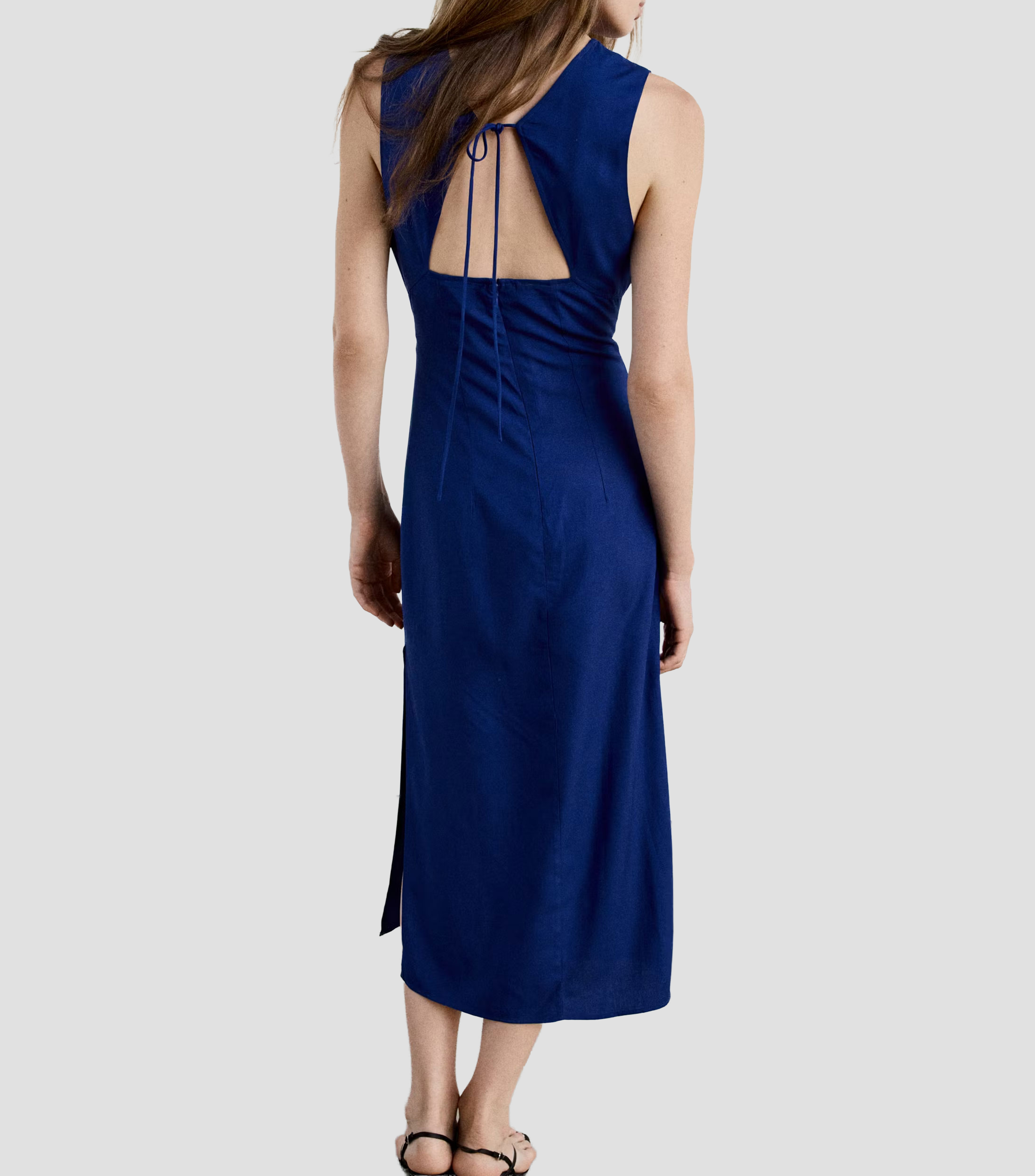 Vestido casual midi sólido Julie Mujer