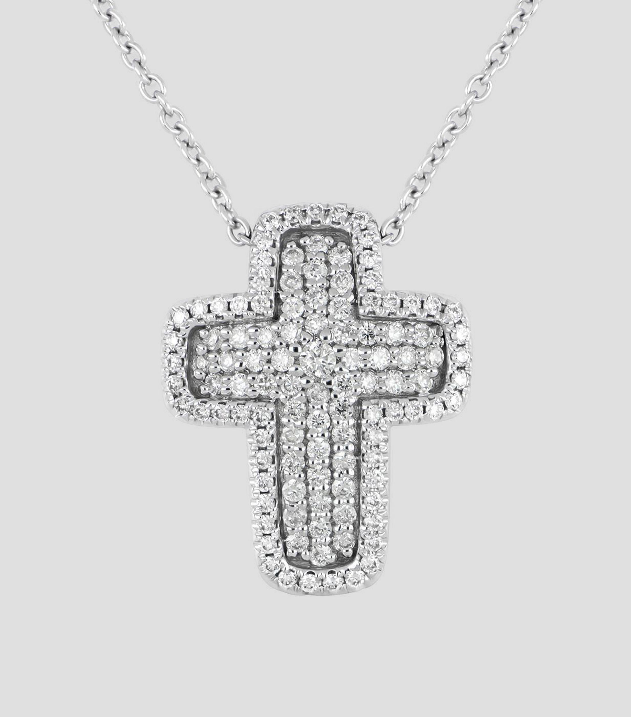 Gargantilla en oro blanco de 14 kilates con diamante Mujer