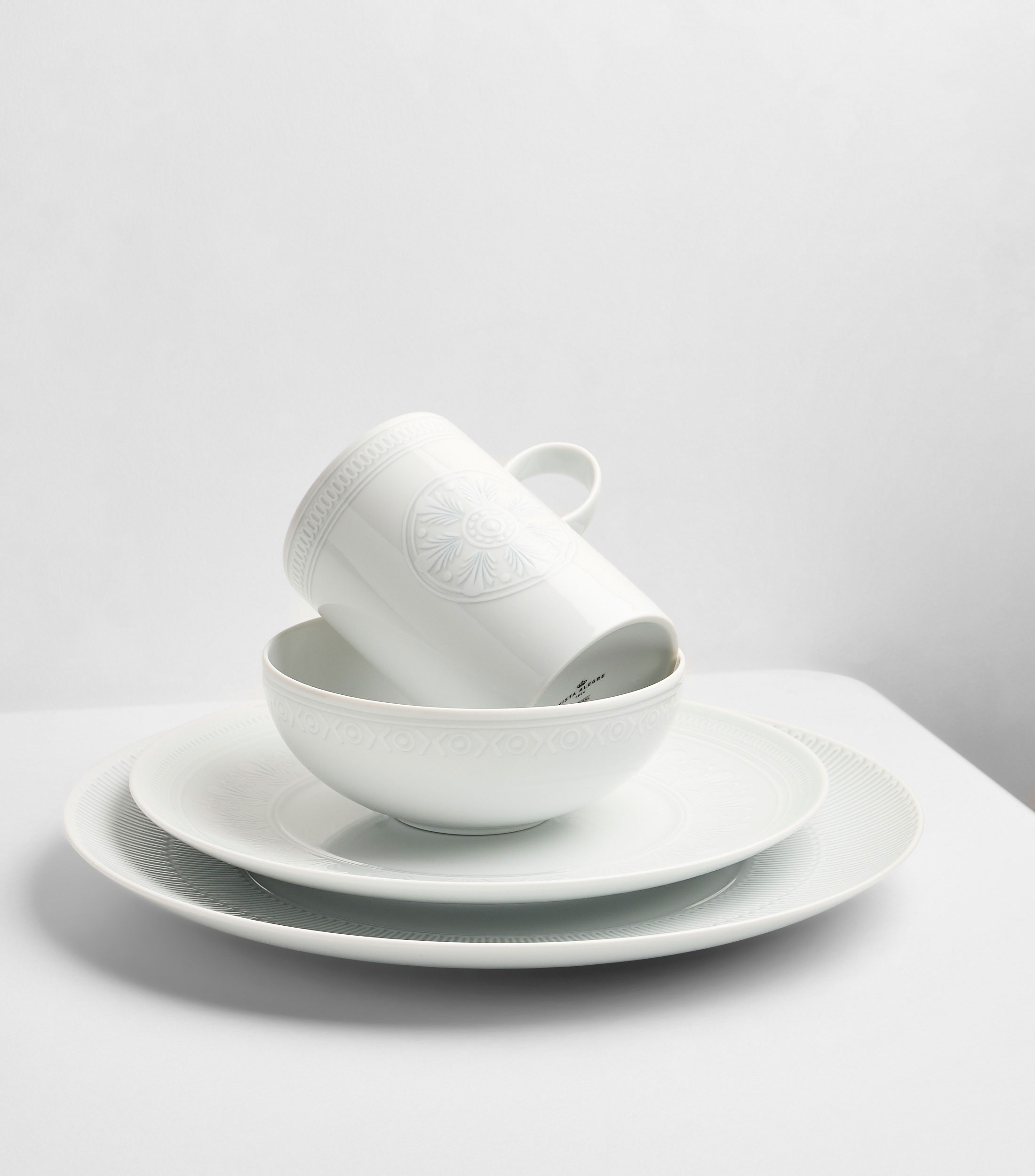 Plato para postre Ornament con relieve