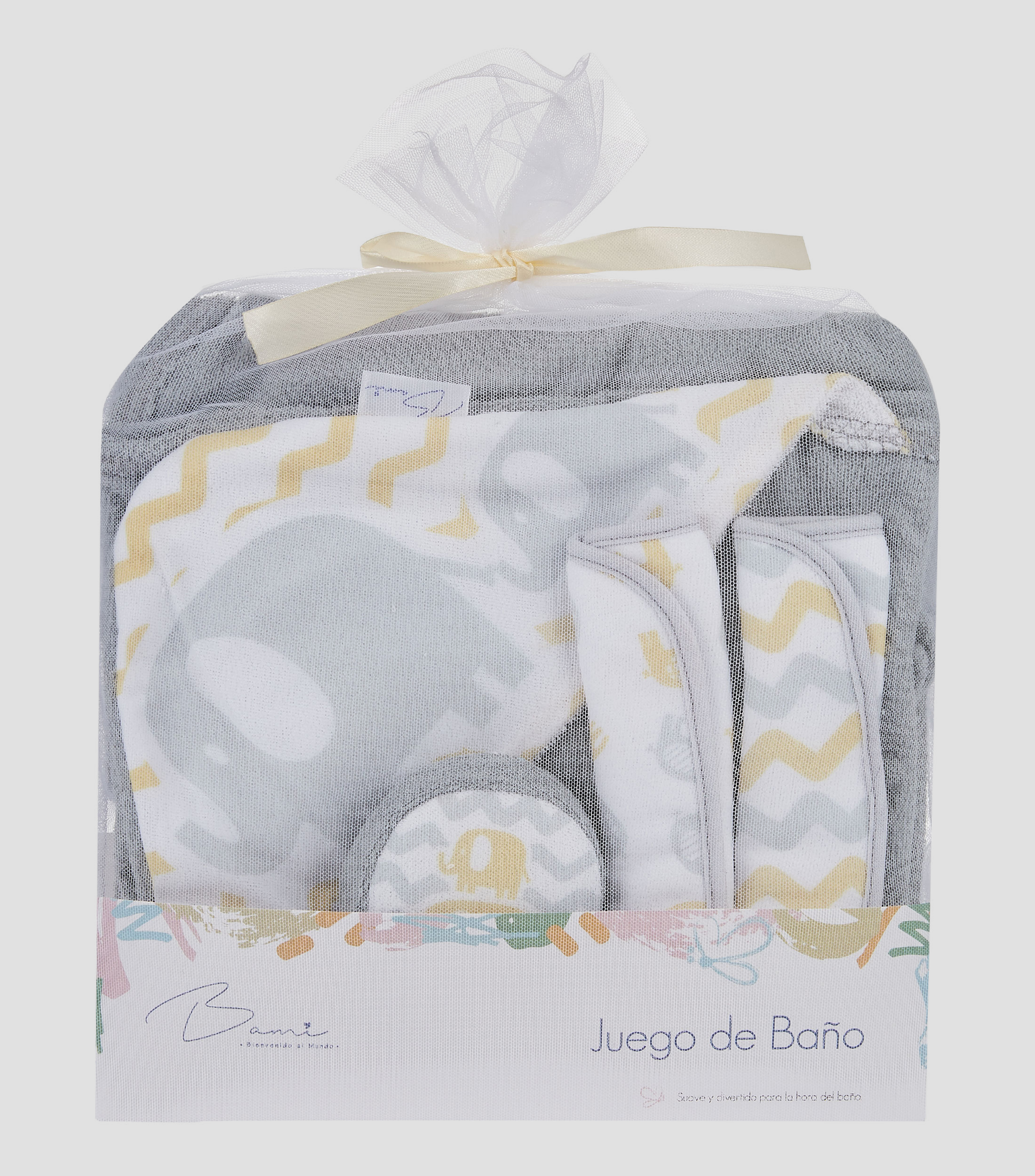 Set de Bano Elefantes 4 Piezas Bebe