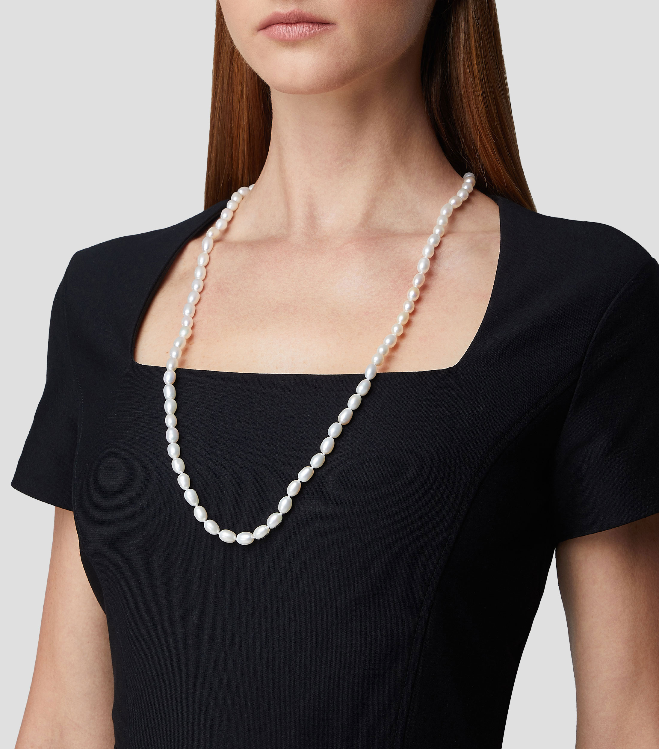 Collar de perlas cultivadas ovaladas Mujer