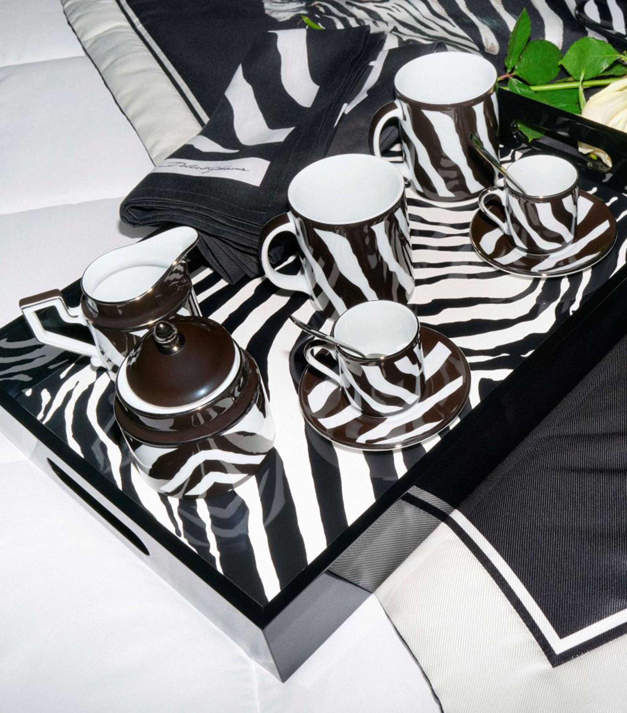 Jarra para leche Zebra de porcelana