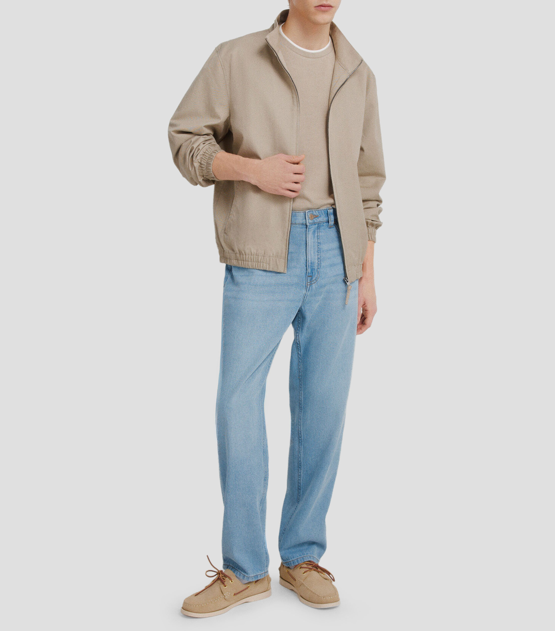 Playera cuello redondo manga corta sólida Hombre