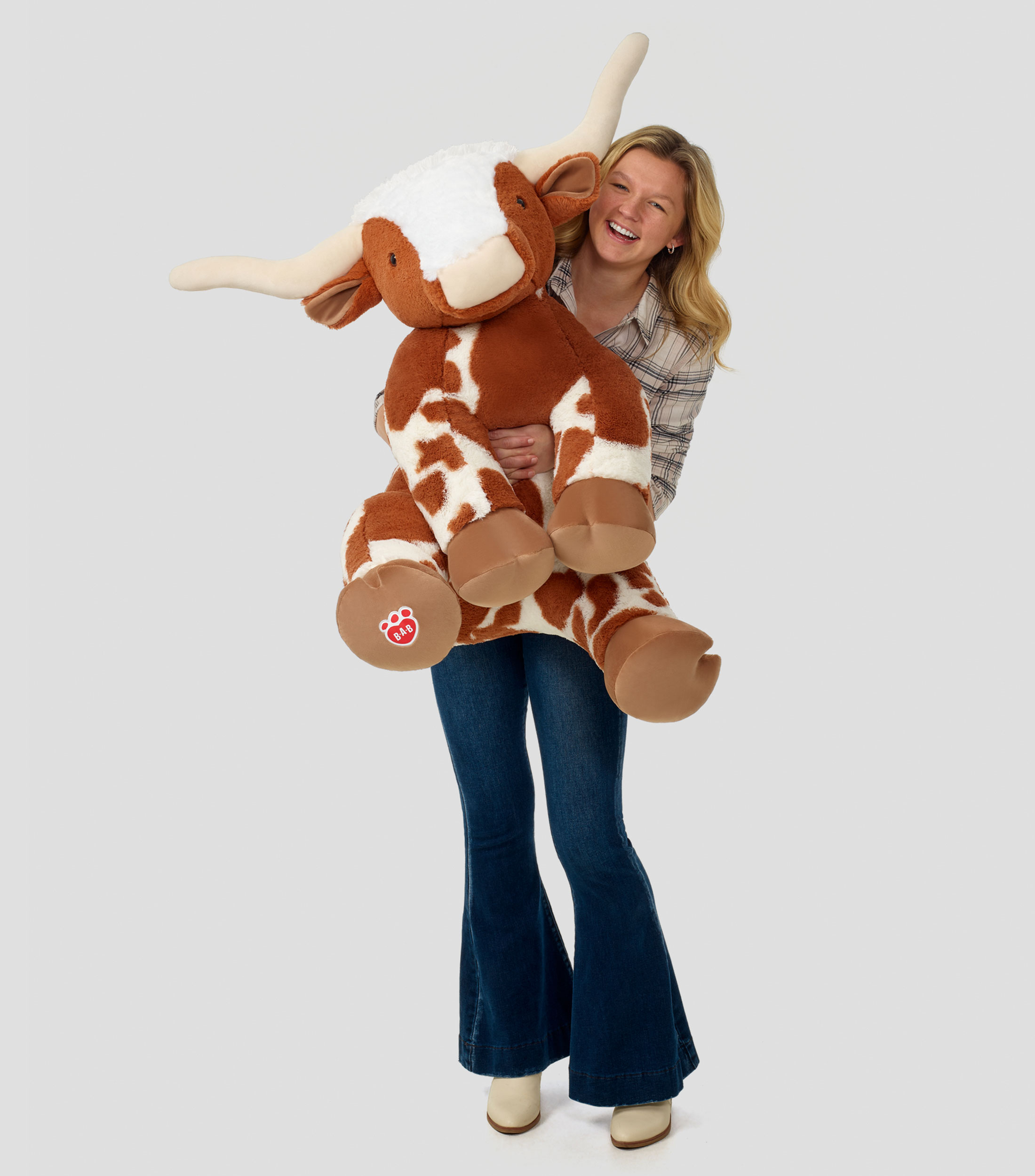 Peluche Vaca Longhorn Gigante