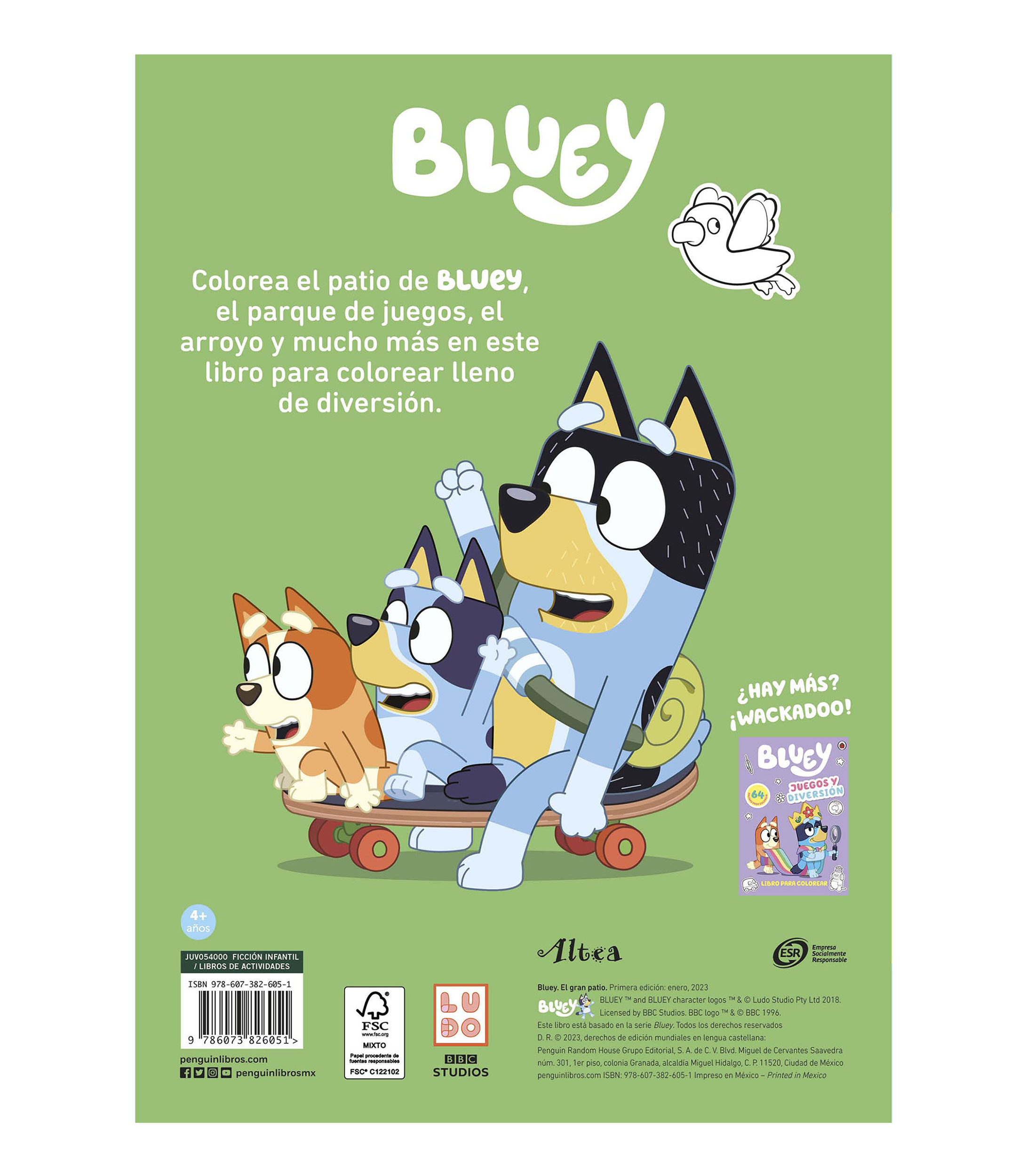 InfantilesBluey El Gran Patio Libro para colorear, Ladybird Books