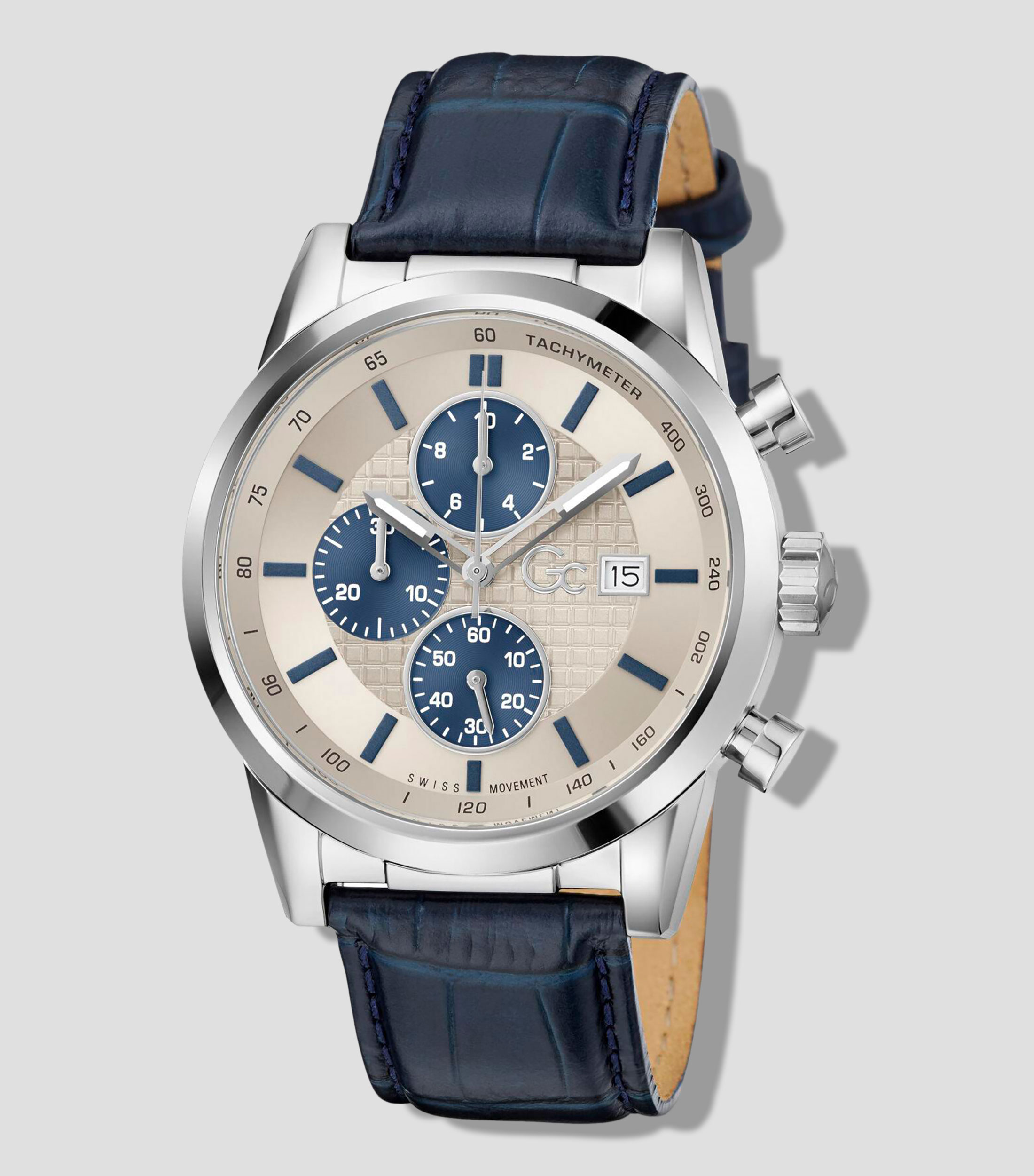 Reloj para Hombre Gc Gallant Casual Beige, Plateado