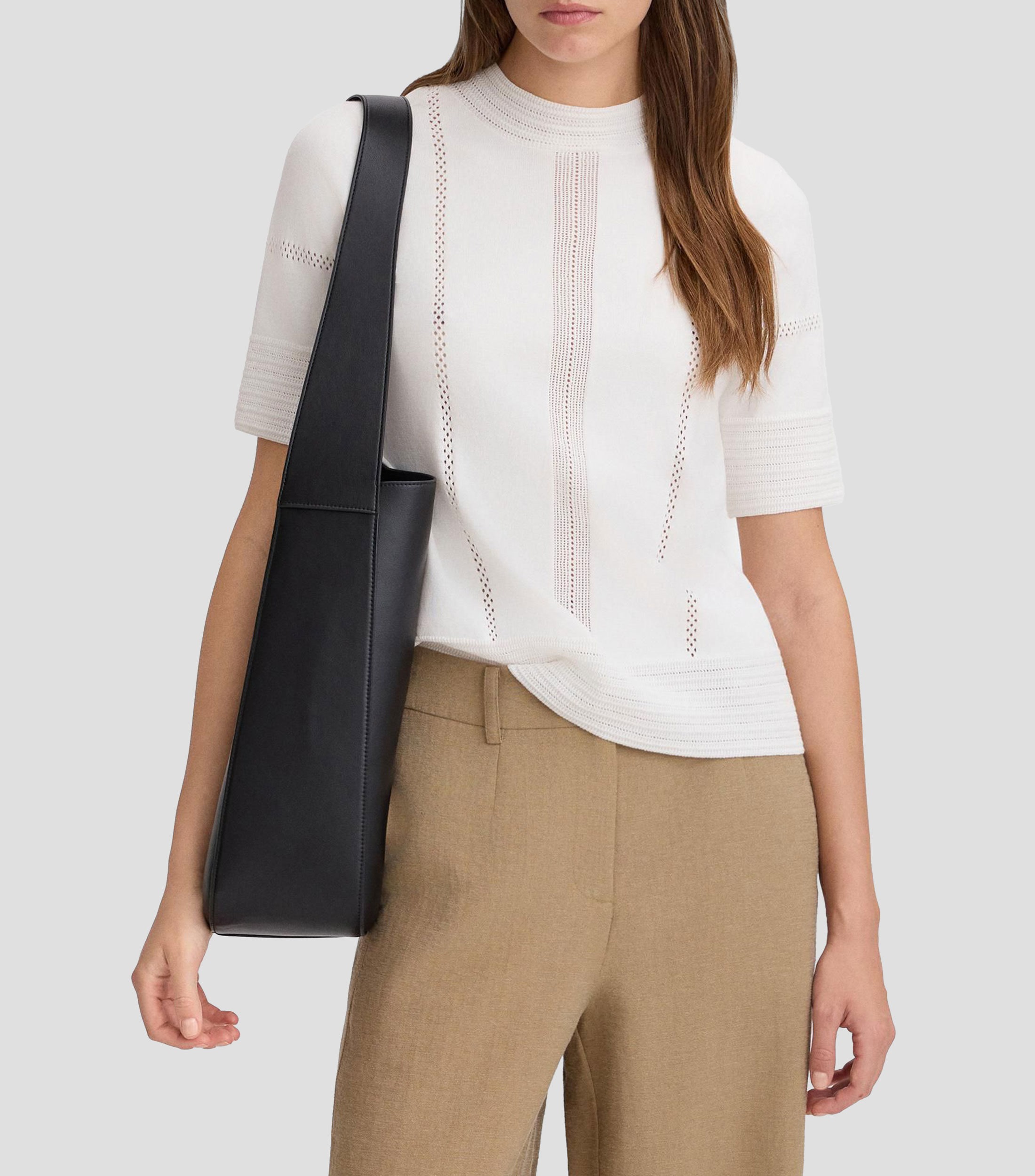 Top liso manga corta Mujer
