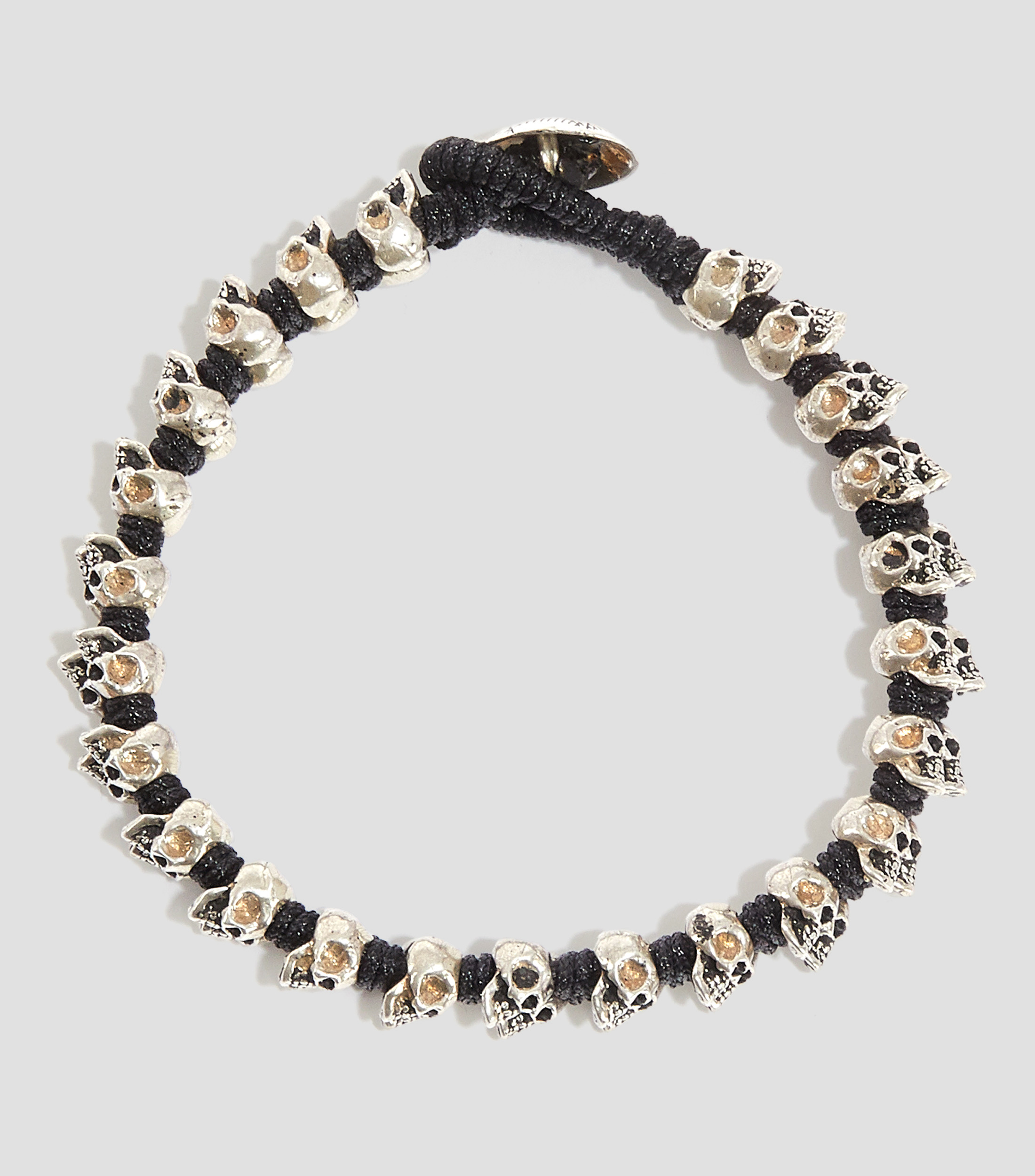 Pulsera en plata con calaveras Hombre