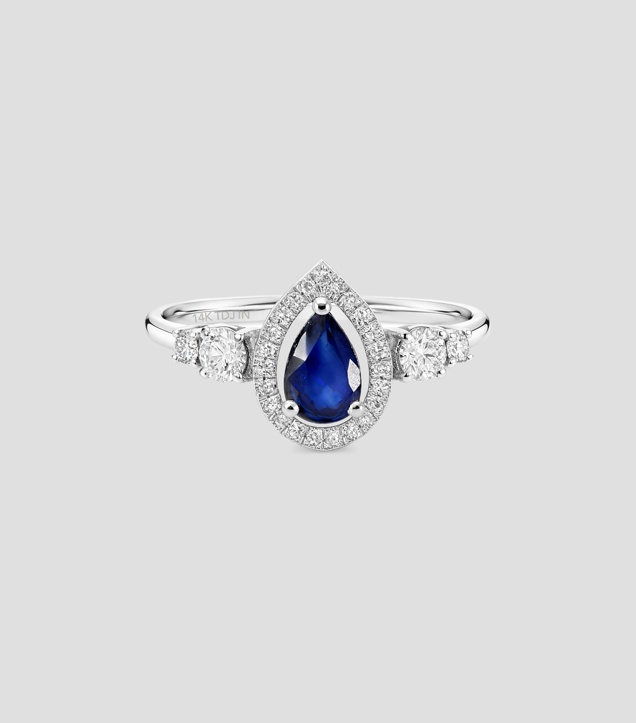 Anillo en Oro de 14 Kilates con piedras Mujer