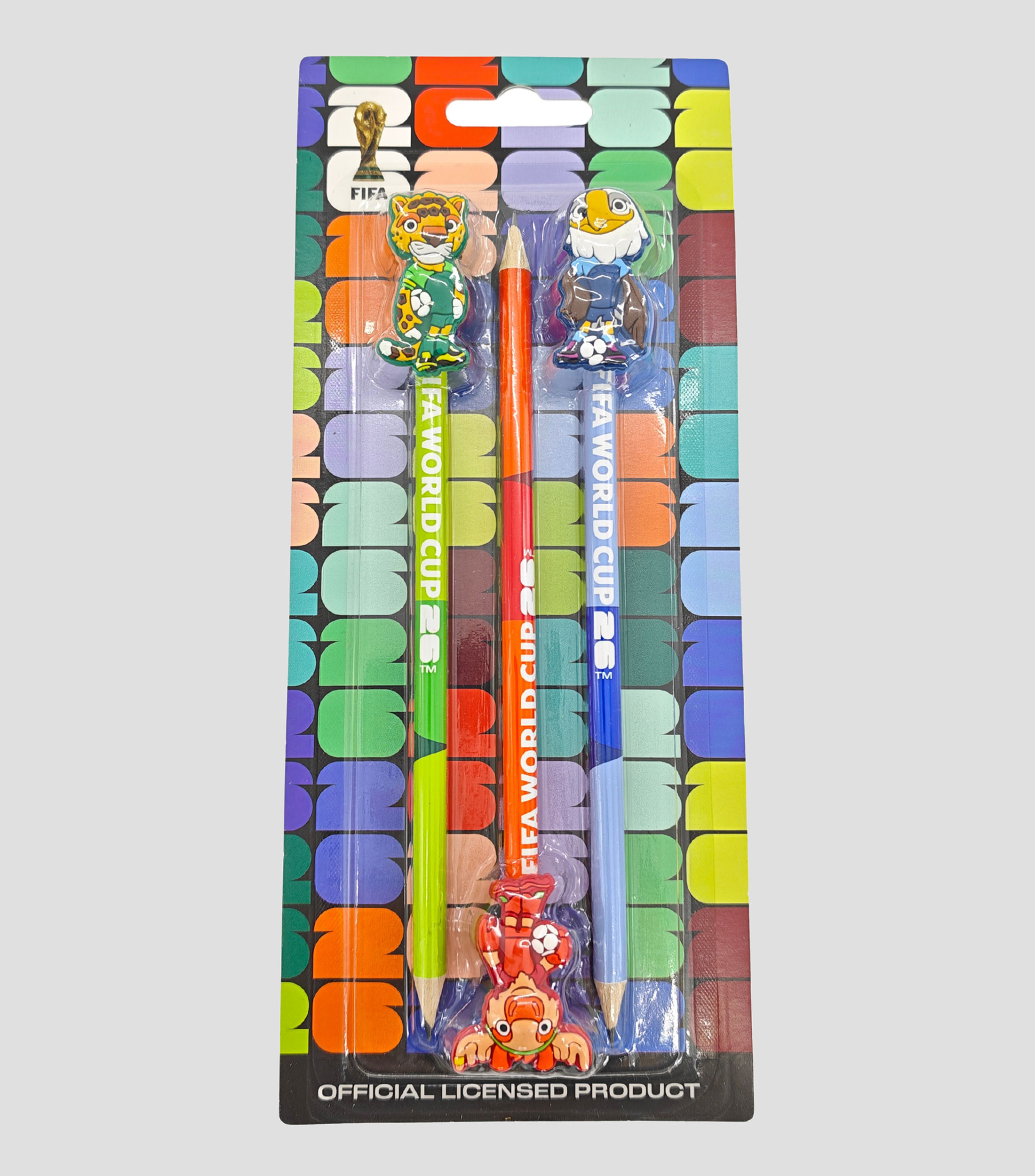 Set 3 lápices Mundial FIFA 2026 Mascotas