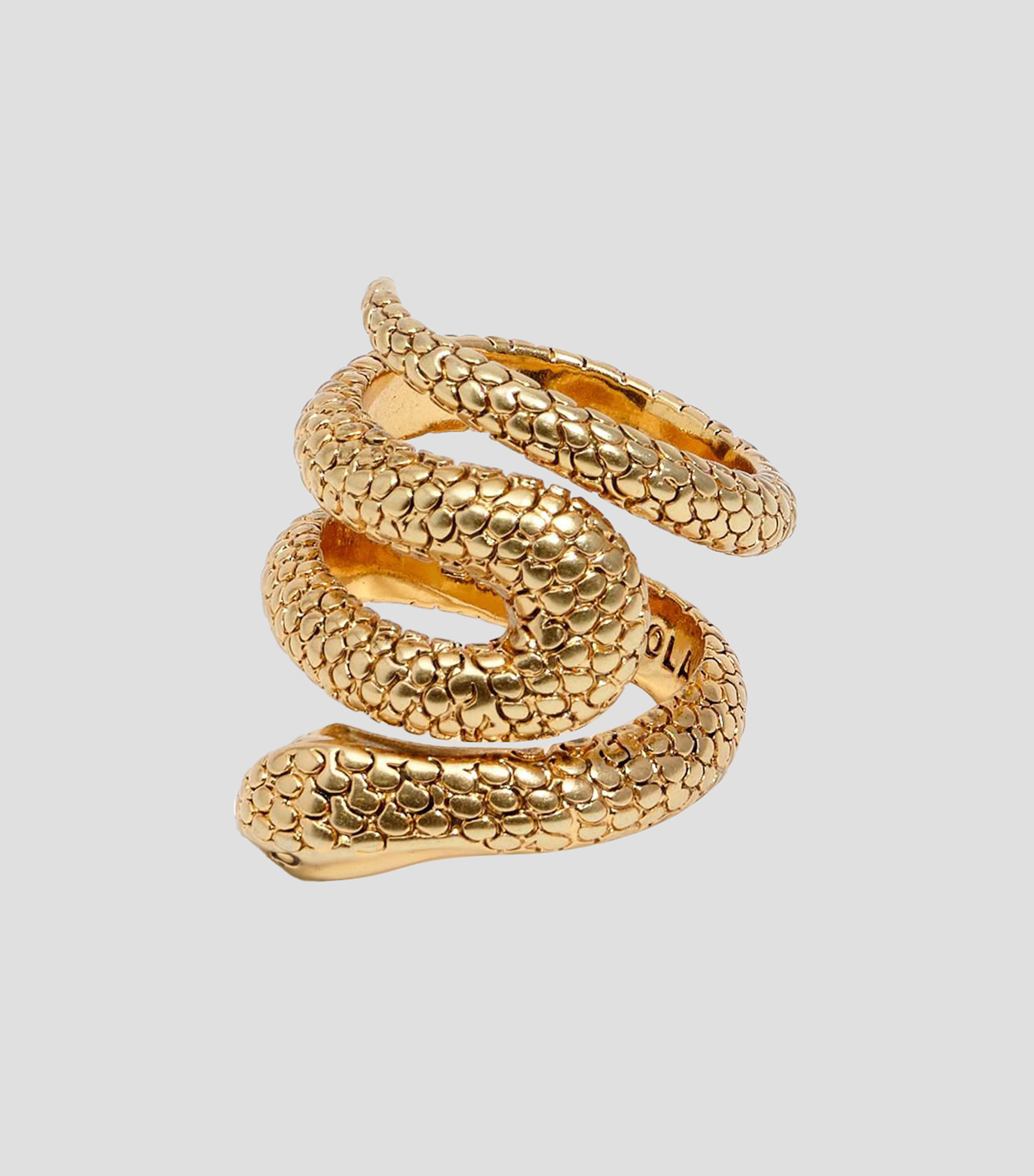 Anillo espiral serpiente textura Mujer