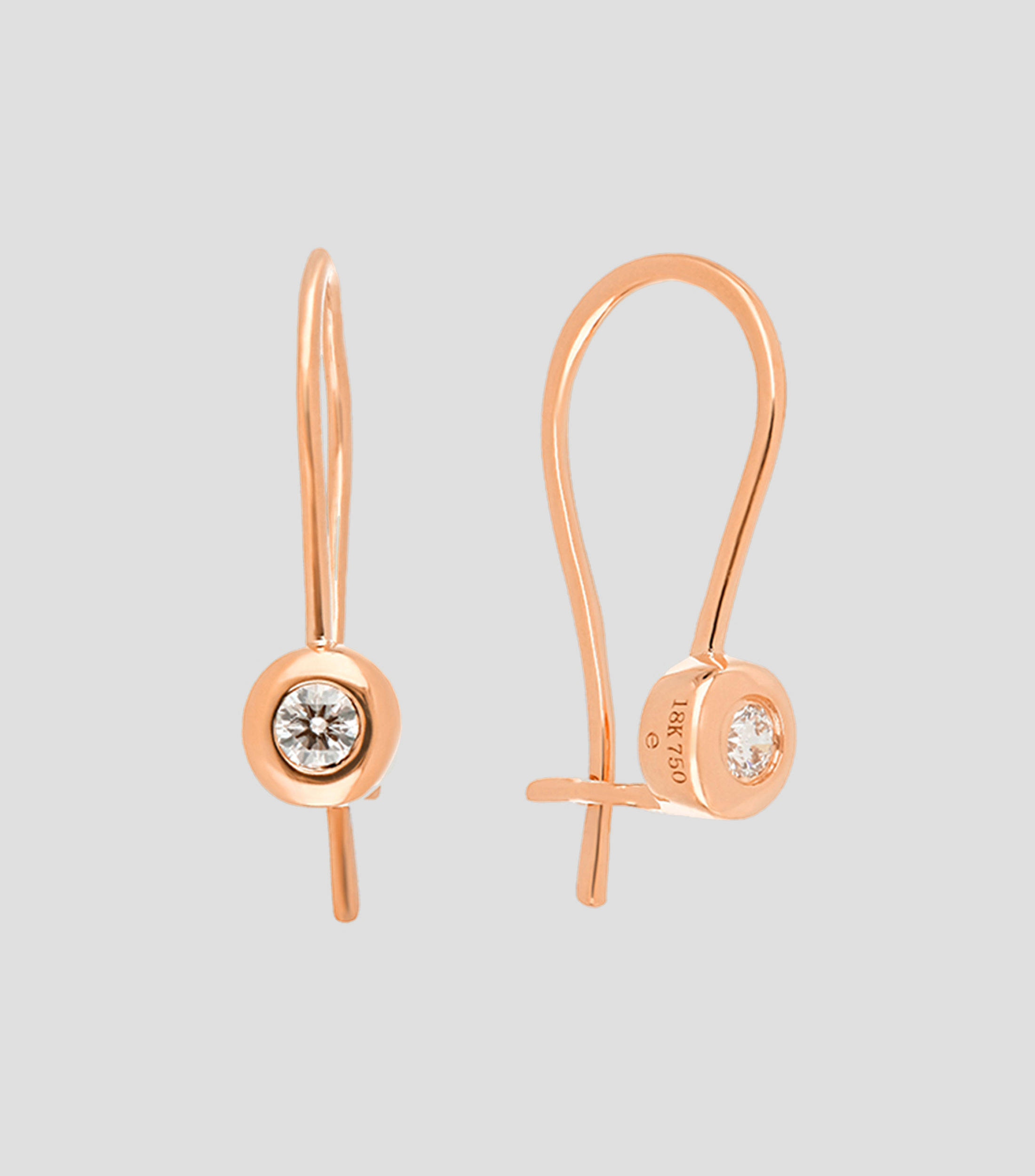 Aretes en Oro rosa 18 kilates con diamantes Dance Mujer
